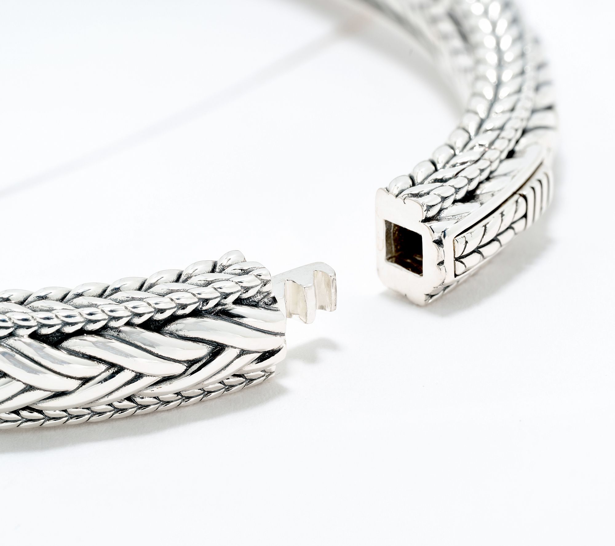 JAI Sterling Silver Legacy Woven Texture Bangle Bracelet, 36.5g