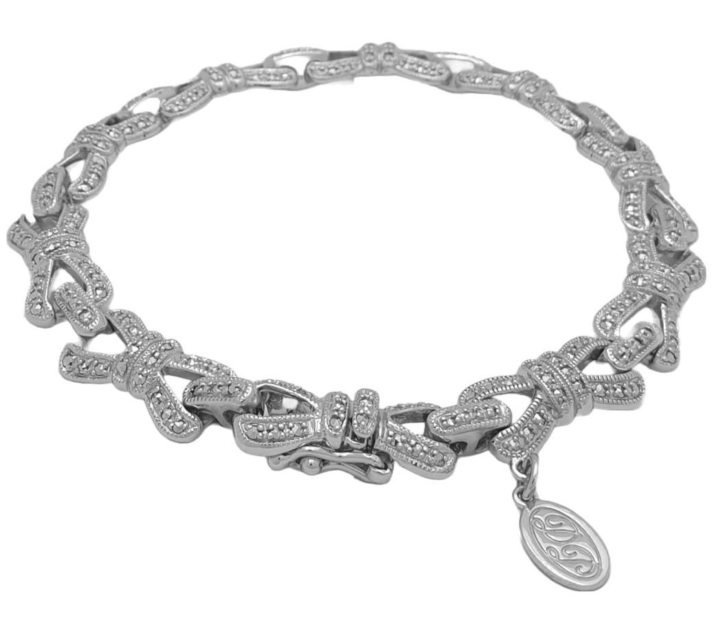 Dallas Prince Designs Sterling Silver Marcasite Link Bracelet