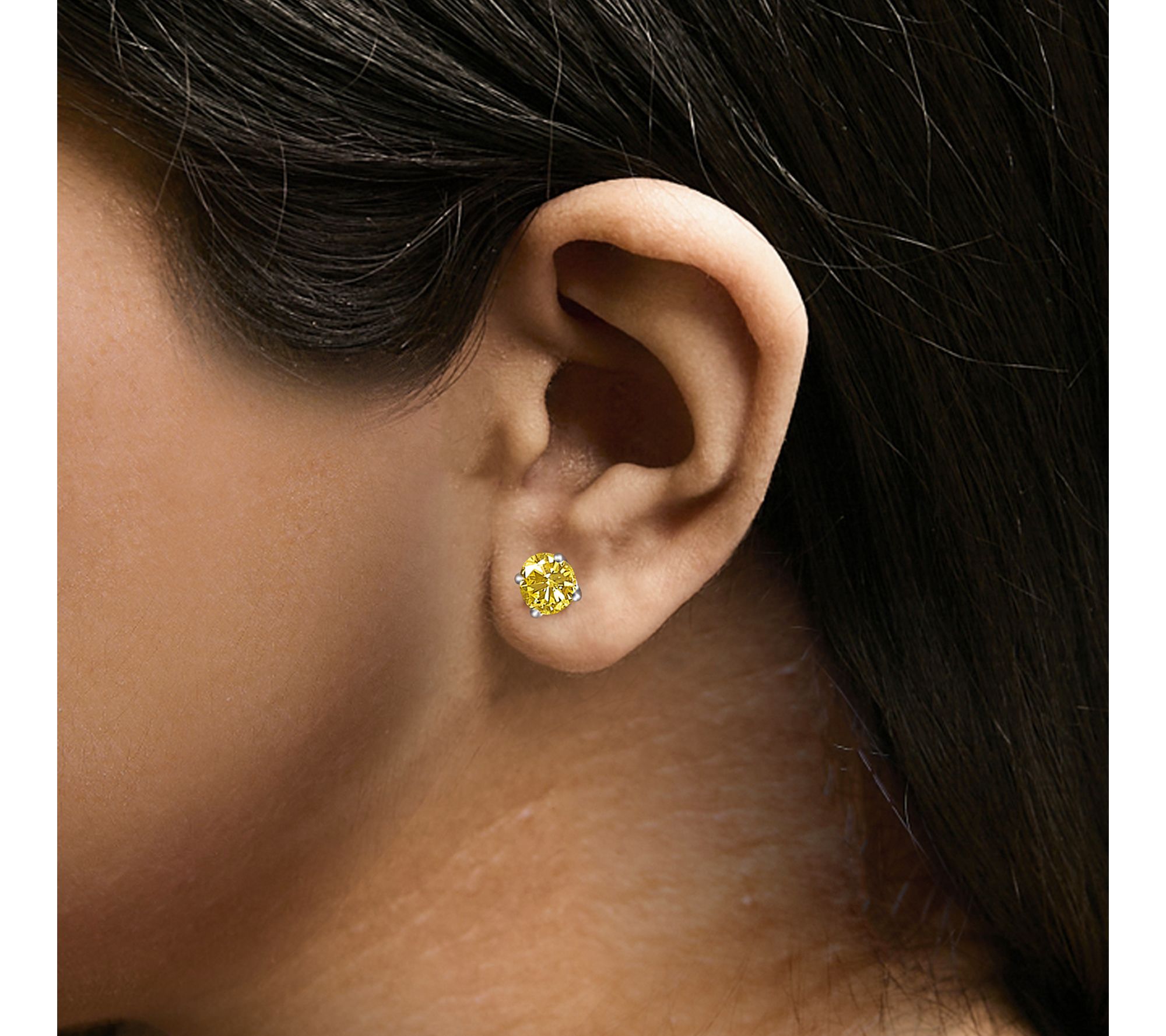 Haus of Brilliance 2.00 cttw Yellow Lab Grown Earrings, 14K
