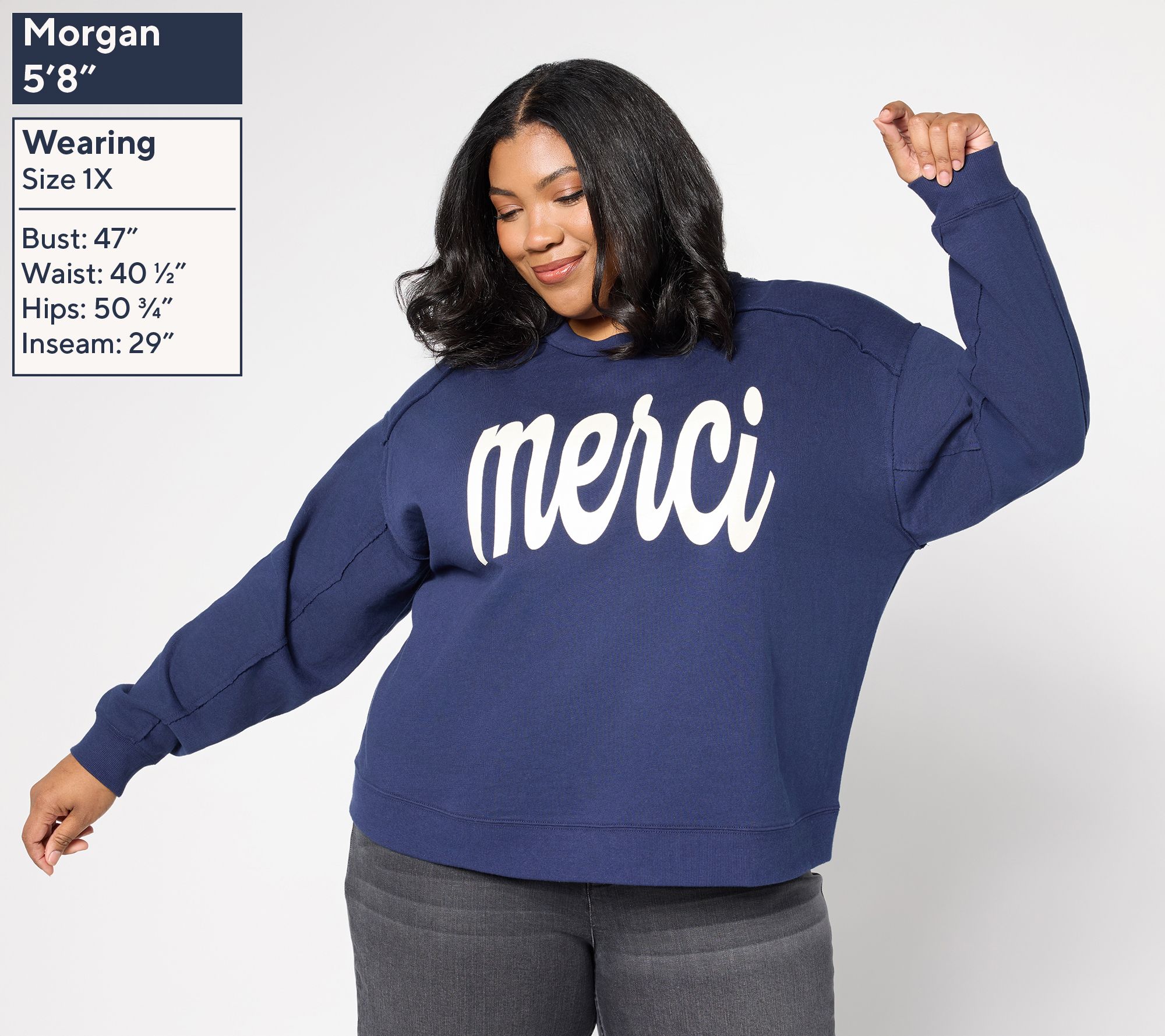 Studio Park x Amy Stran Raw Edge Graphic Sweatshirt