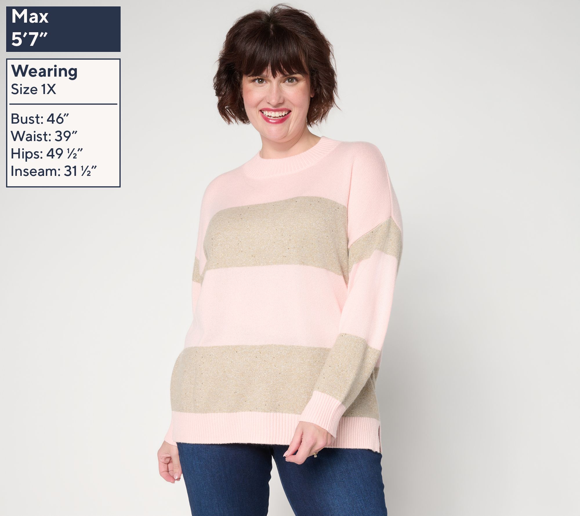 Jingle Belles by Kim Gravel Sugarplum Sparkle Striped Sweater