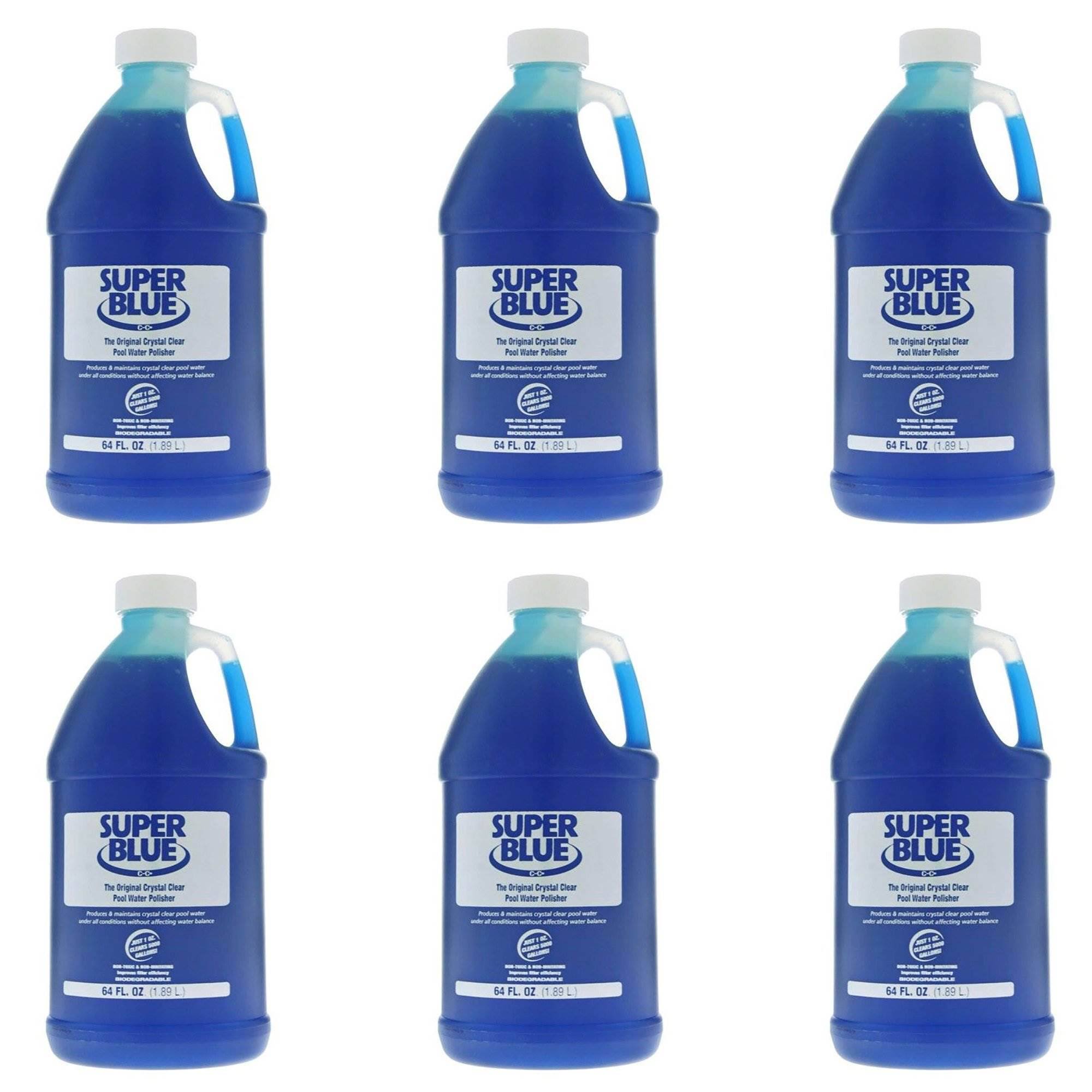 Robarb 20155a Super Blue Crystal Clear Pool Water Polisher Clarifier (6 Pack)