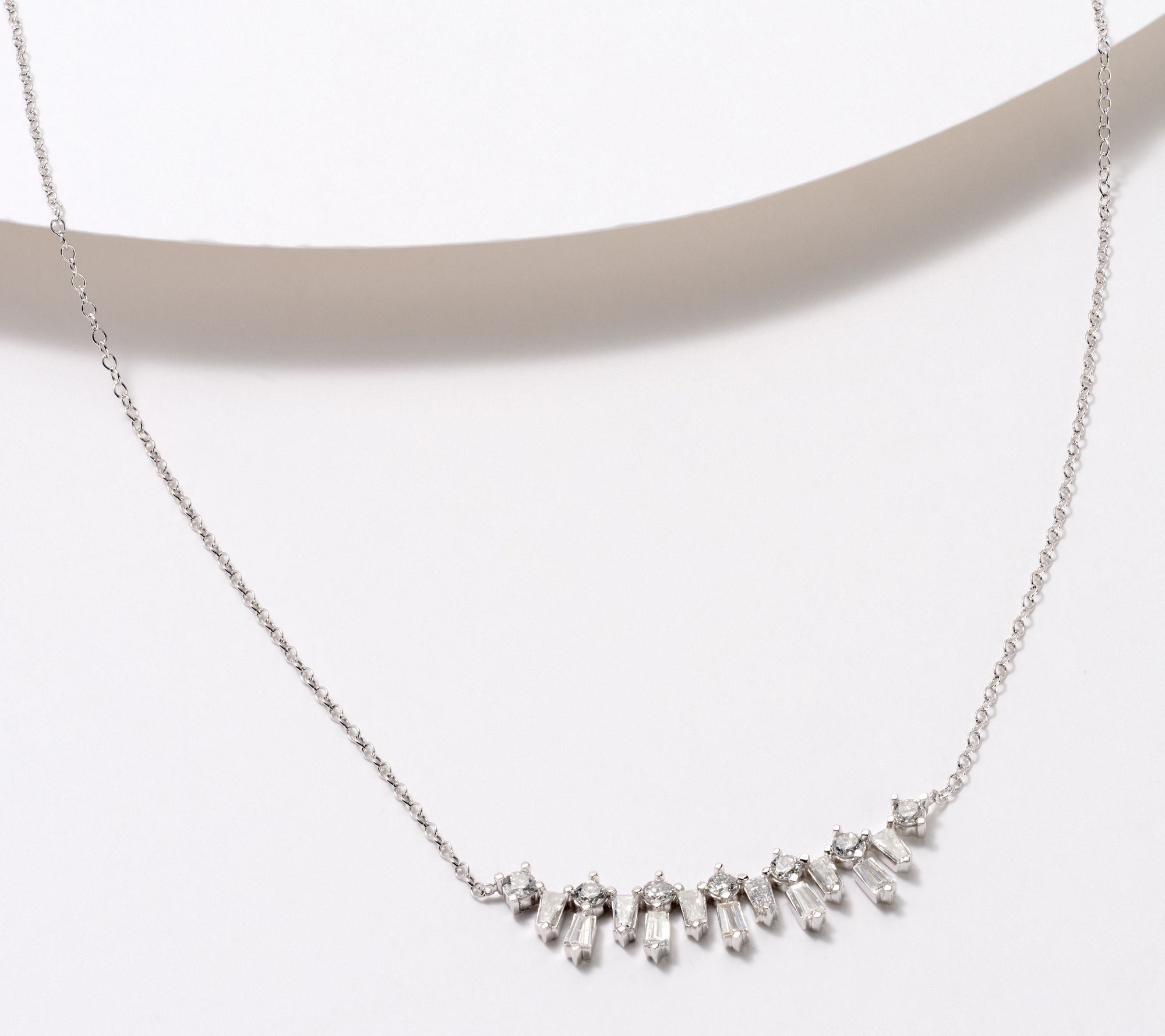 Affinity Diamonds Mixed Cut 1 cttw Statement Necklace, 14K