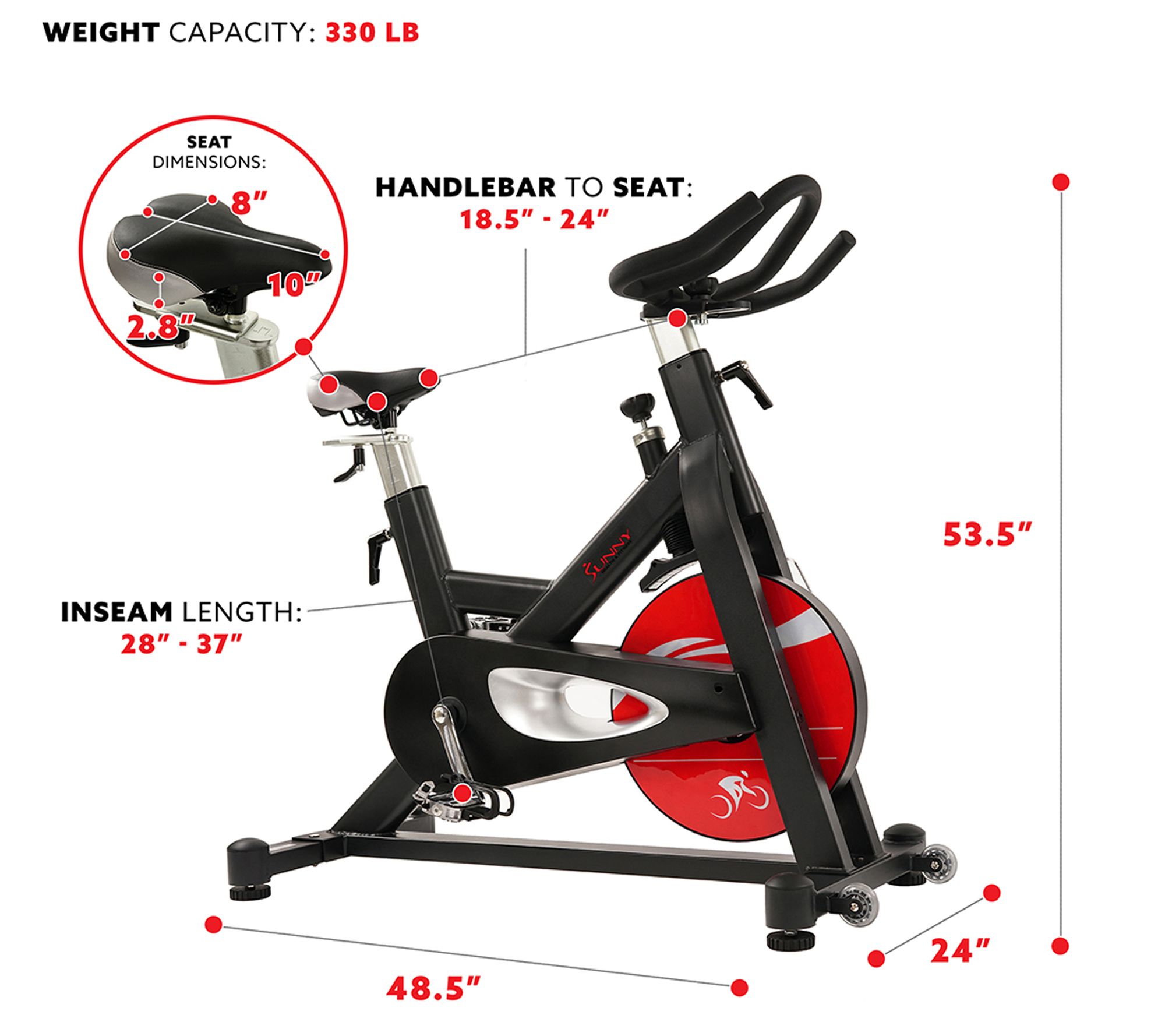 Sunny Health & Fitness Evolution Pro Indoor Cycling Bike
