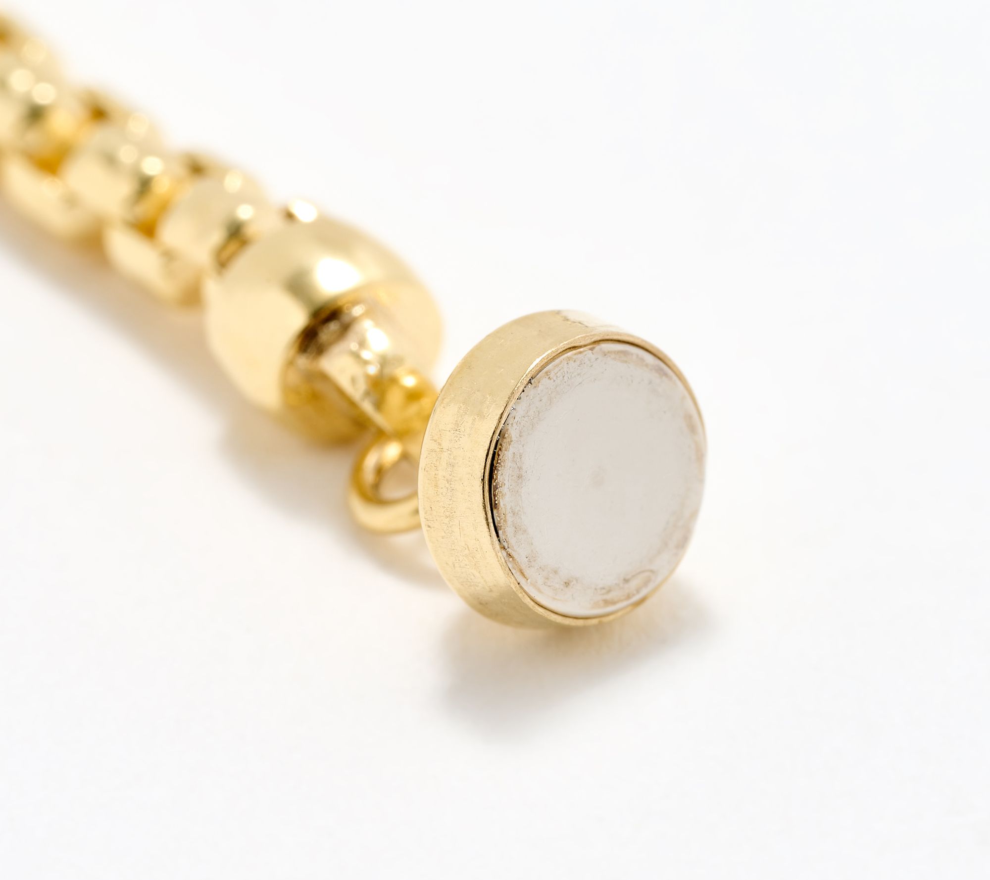 David Markstein 14K Gold Diamond Cut Box Magnetic Bracelet