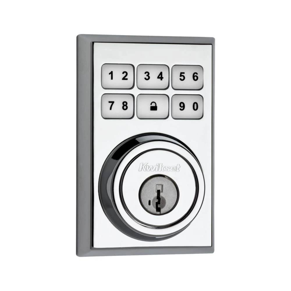 Kwikset SmartCode 910 Contemporary Z-Wave Deadbolt, Polished Chrome