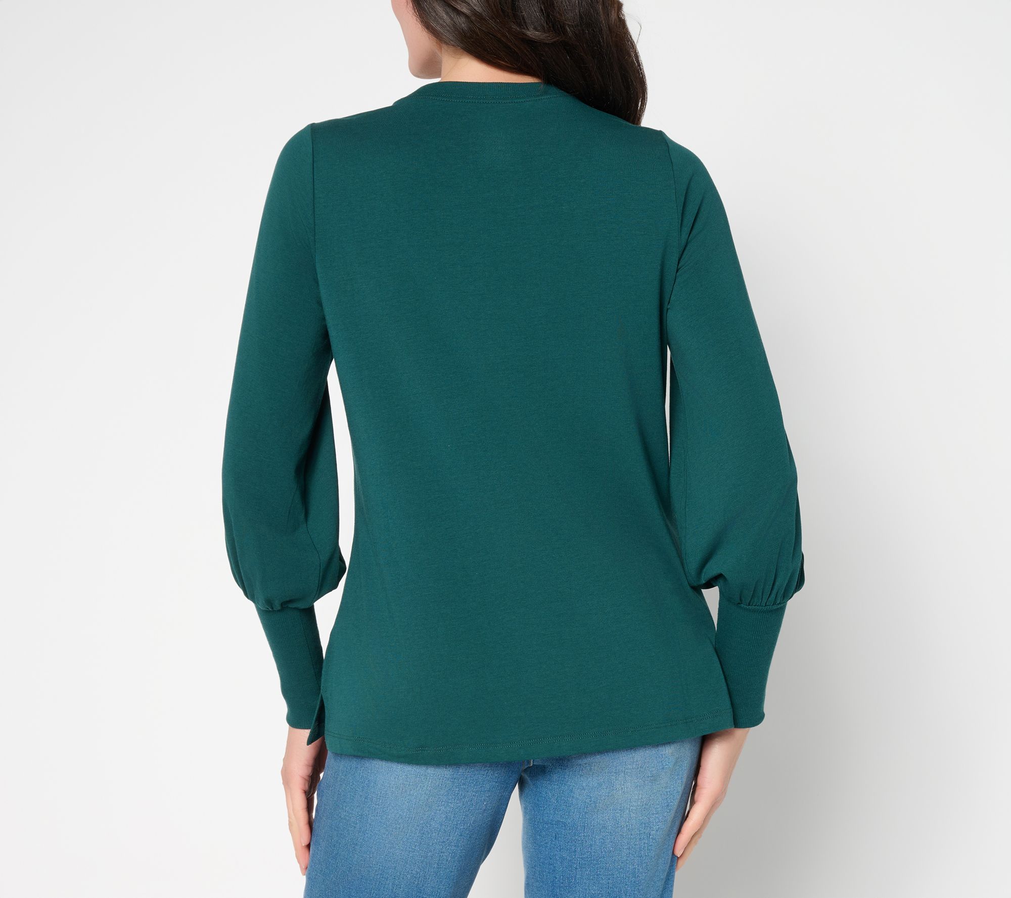 Jingle Belles by Kim Gravel TripleLuxe Knit Bow and Behold Sequin Top