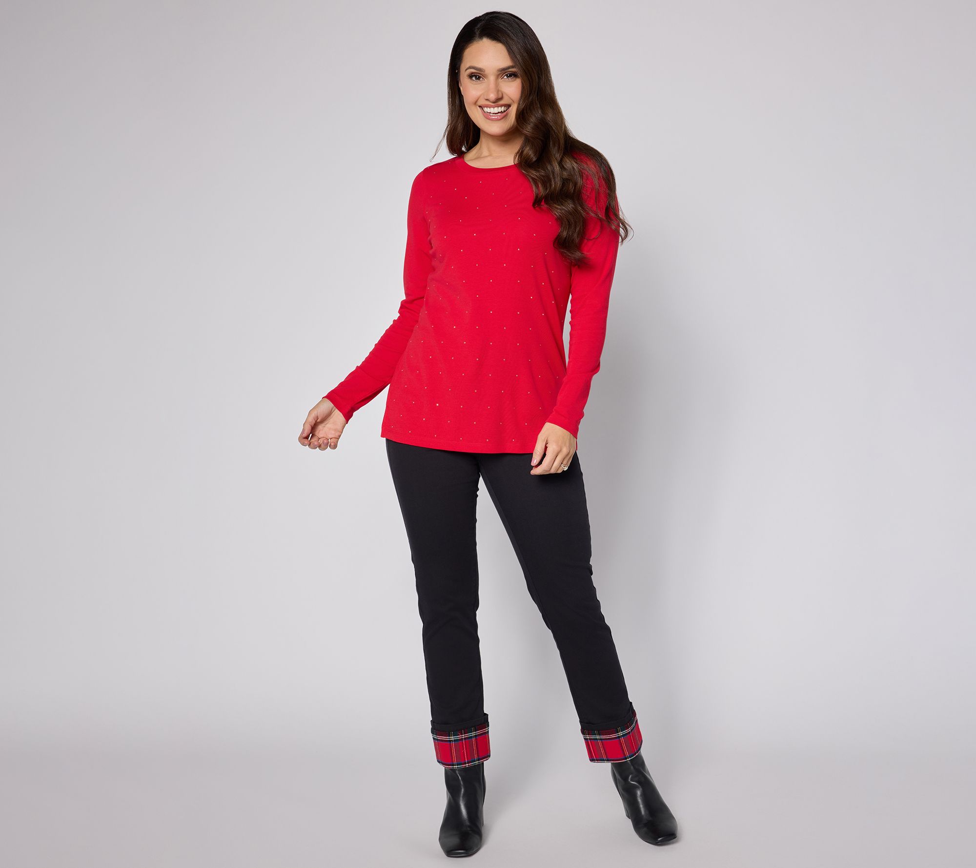 Jingle Belles by Kim Gravel TripleLuxe Knit Golden Girls Sparkle Top