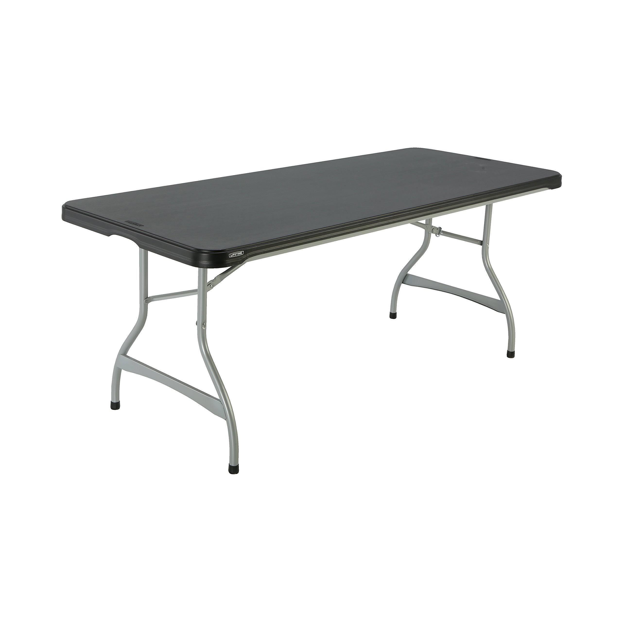 Lifetime 280350 Commercial Stacking Folding Table, 6ft, Black