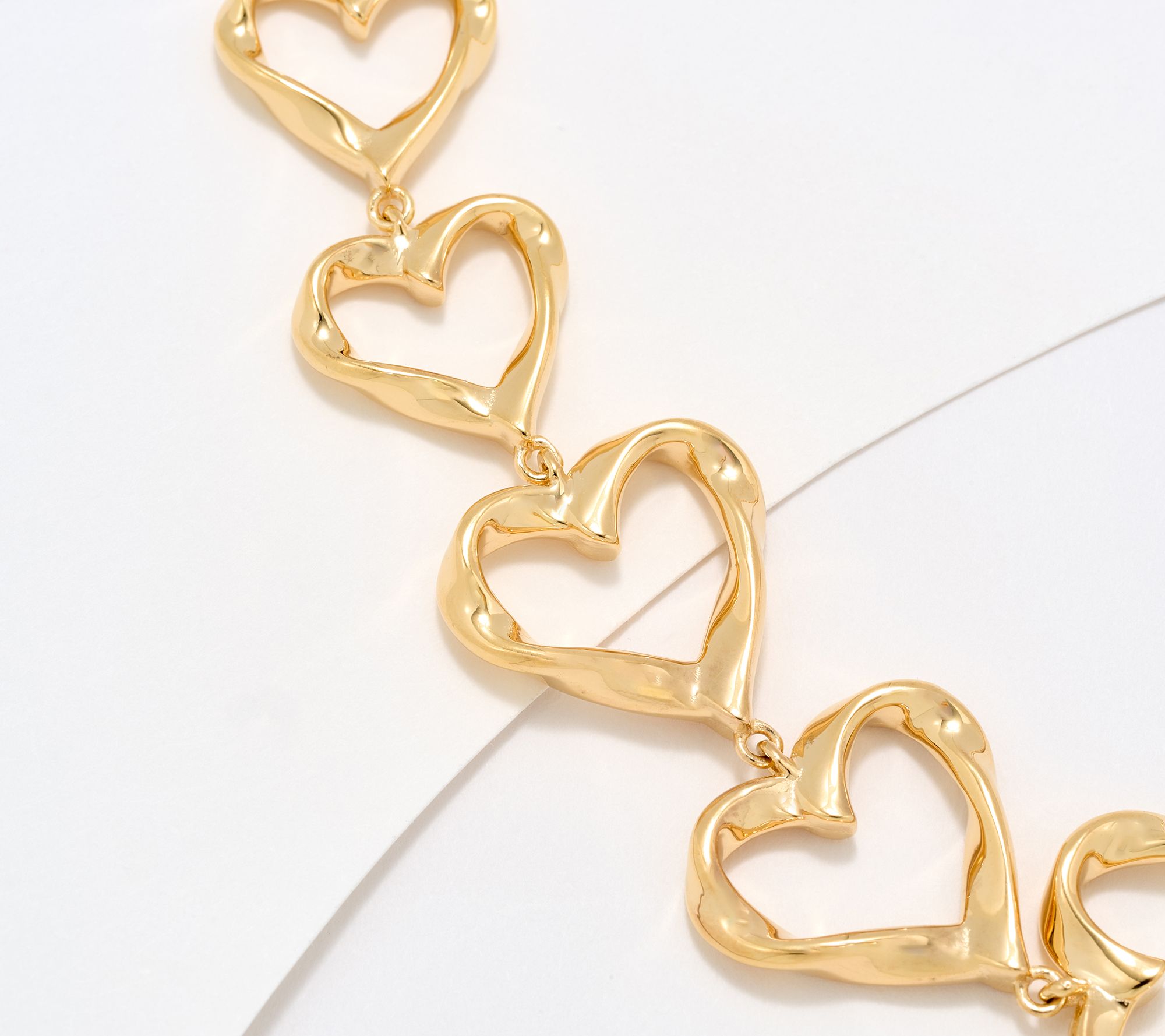 Christian James by Scott Grimes 14K Gold Clad Heart Link Necklace 40.5g
