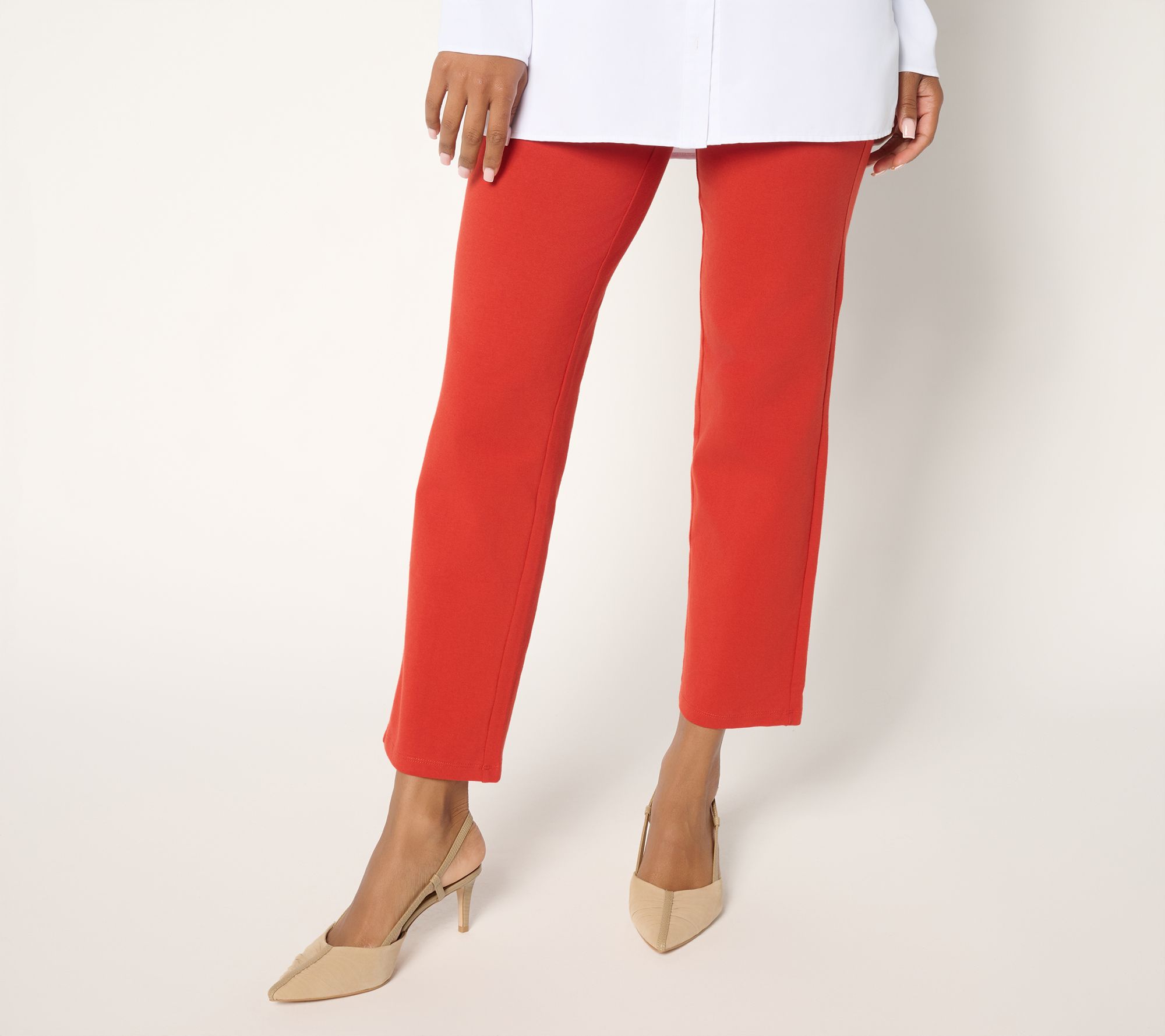 Women with Control Petite Tummy Control TUSHY LIFTER Slim Leg Pants