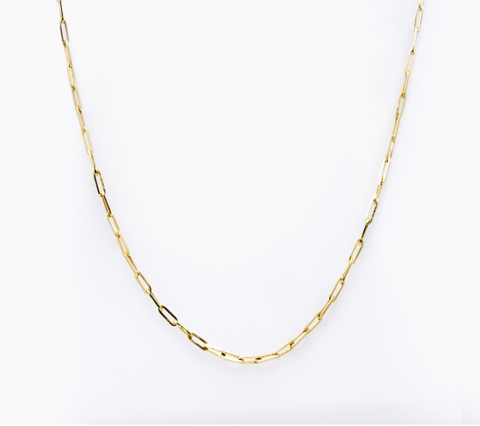 Alkeme 14K Gold Bold Paperclip Link Necklace