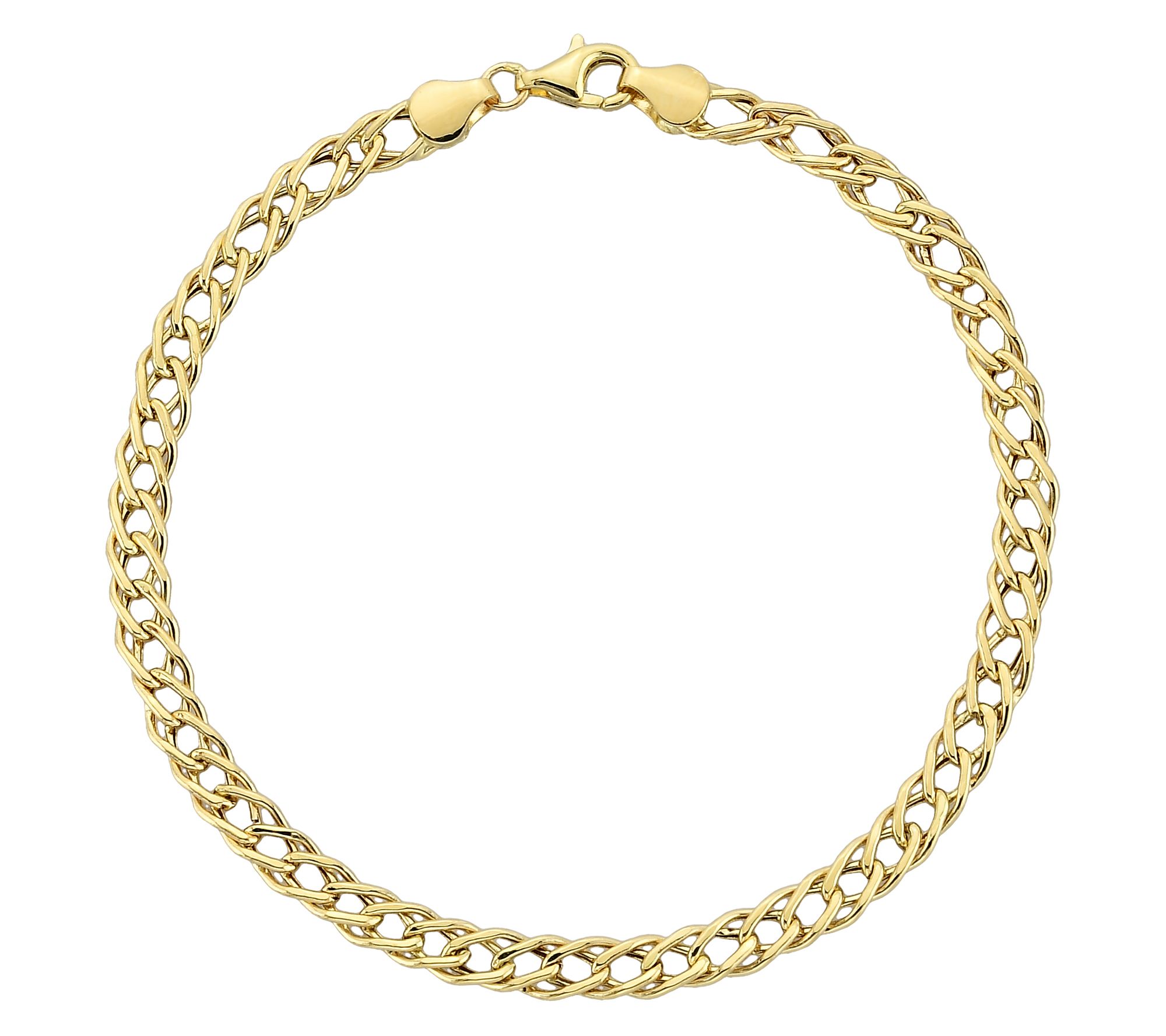 Adorna 14K Gold 4mm Geometric-Link Bracelet