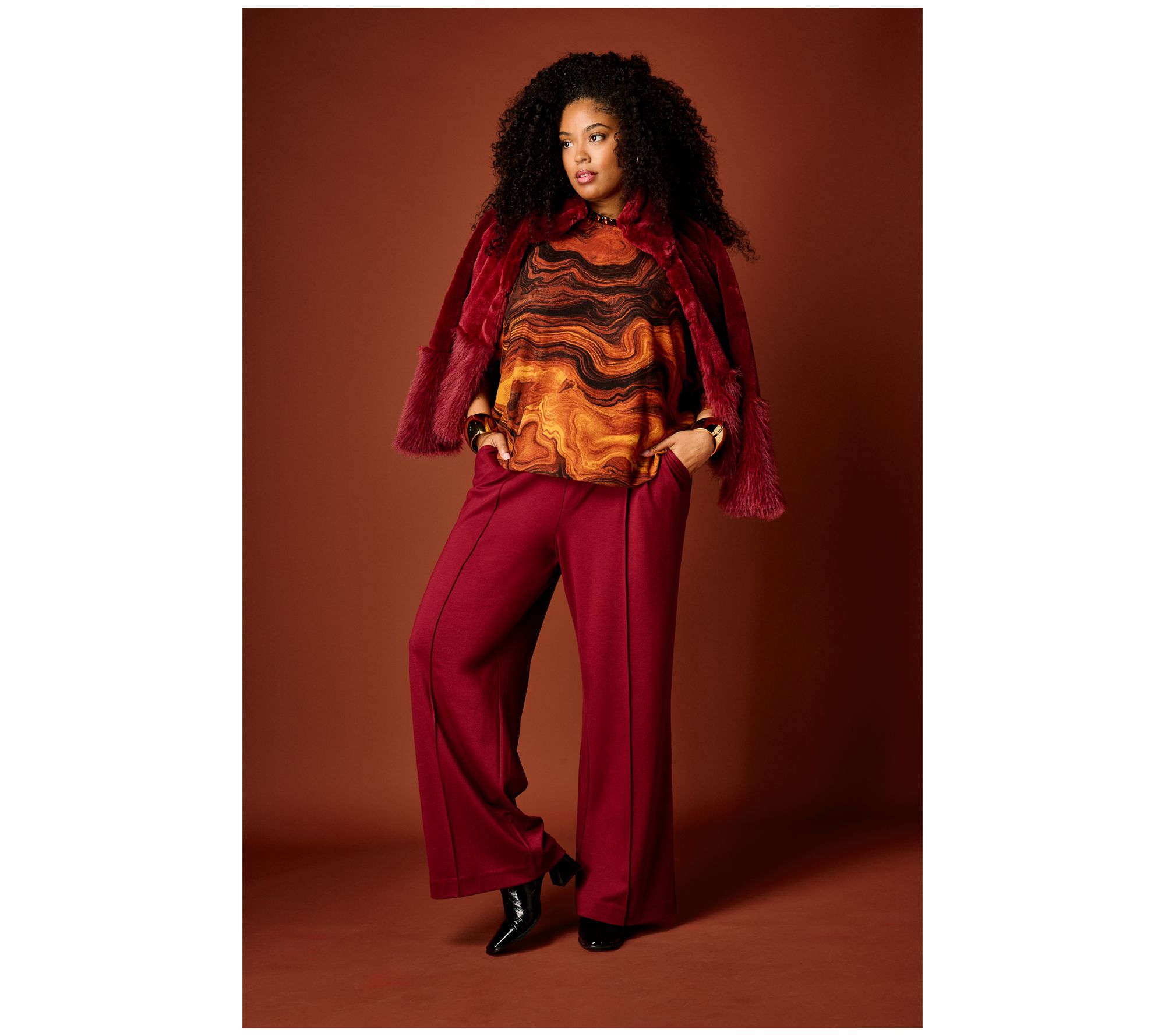 Carla Rockmore Collection Faux Fur Jacket