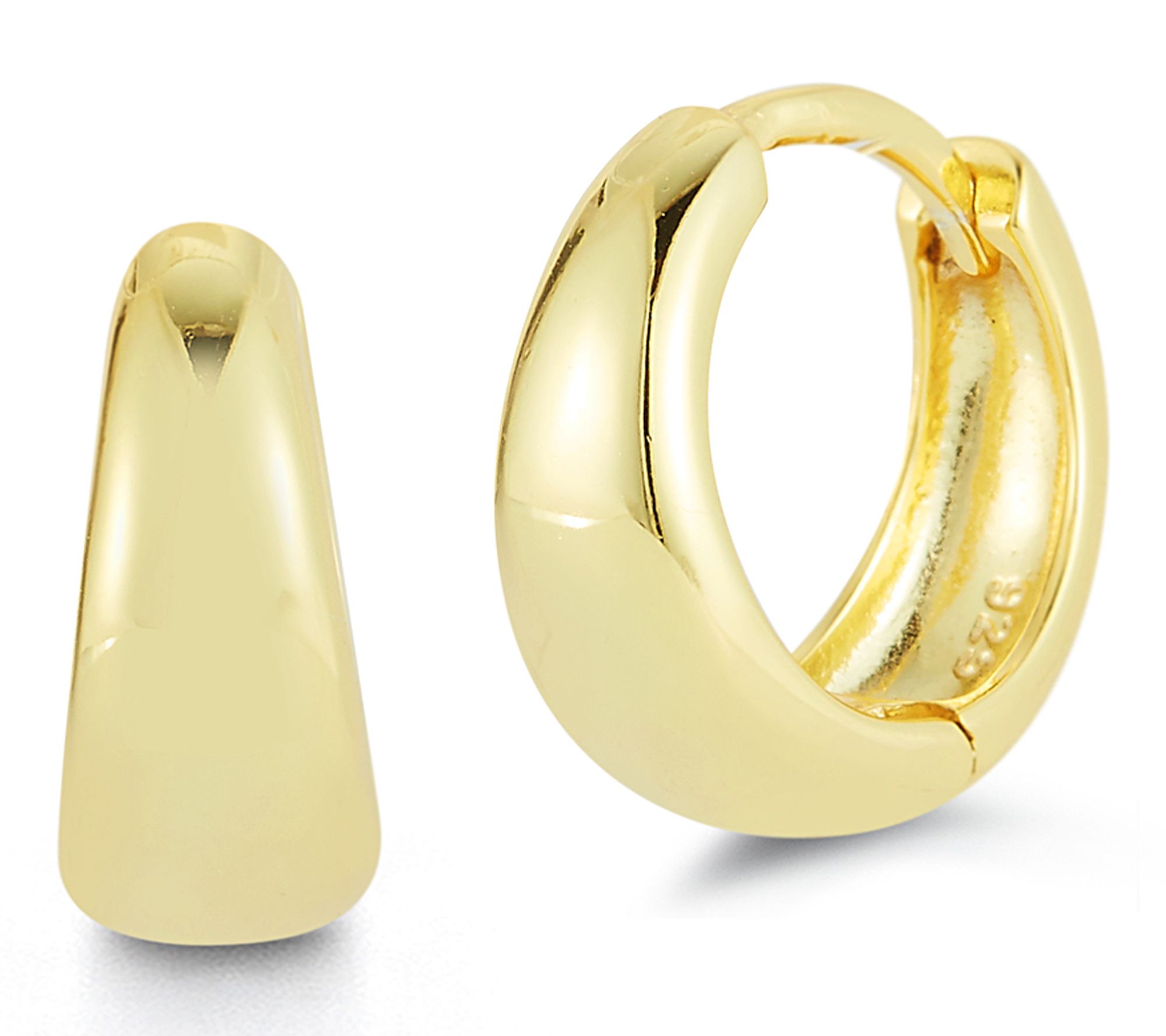 Sterlina Silver Dainty Graduated Hoop Earrings,Sterling