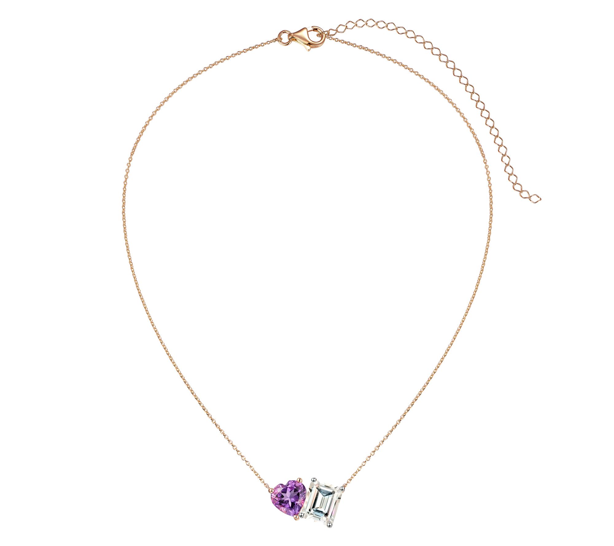 JEN by Jennifer Miller Toi et Moi Gemstone Necklace, Sterling