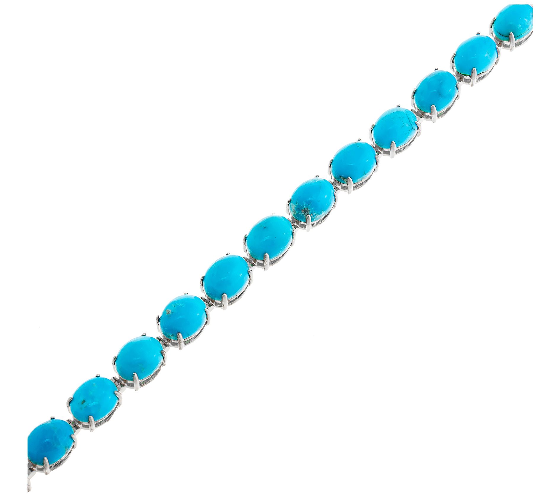 Affinity Gems Turquoise Tennis Bracelet, Sterling Silver