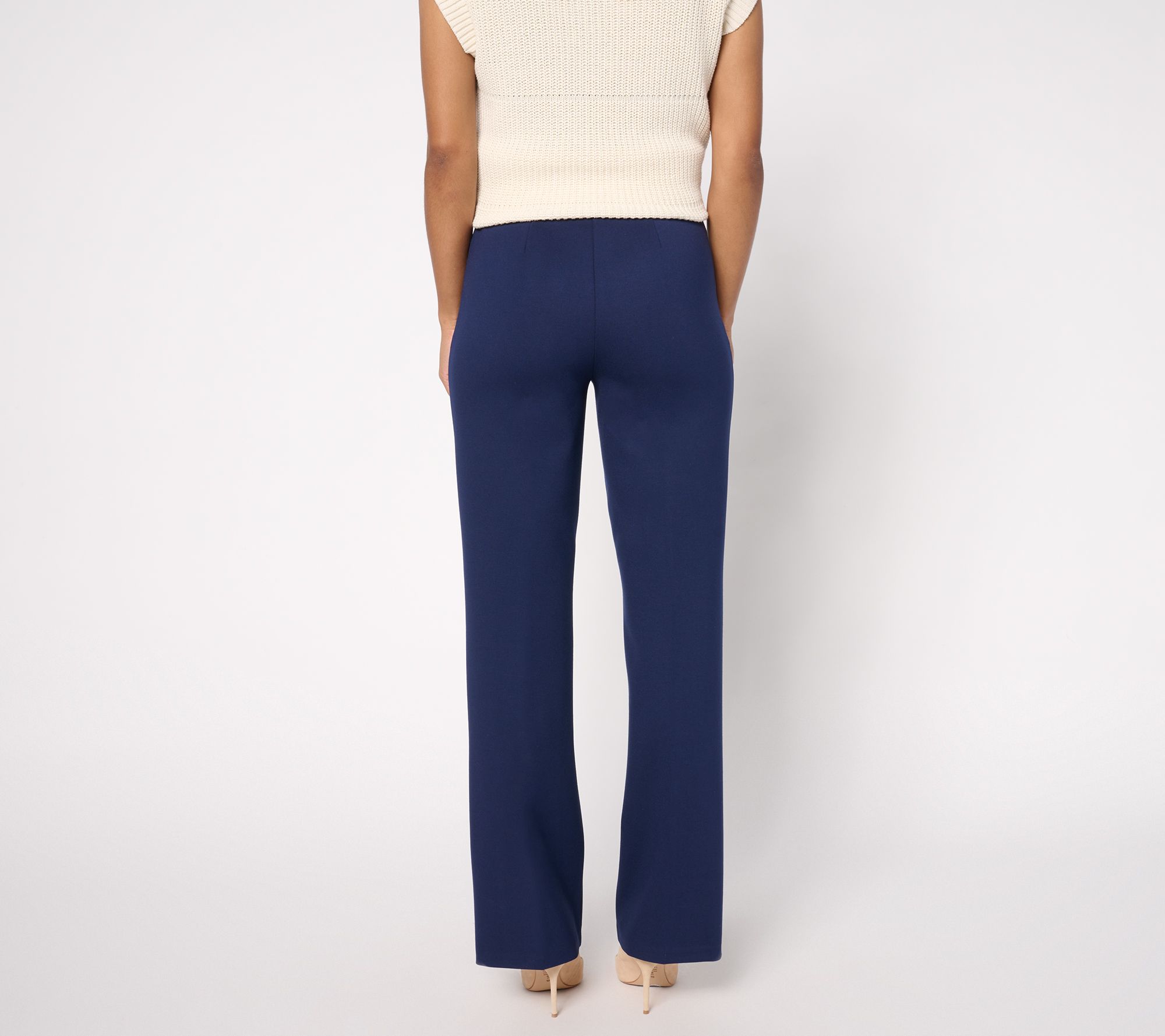 Dennis Basso Regular Ponte Knit Boot Cut Pants