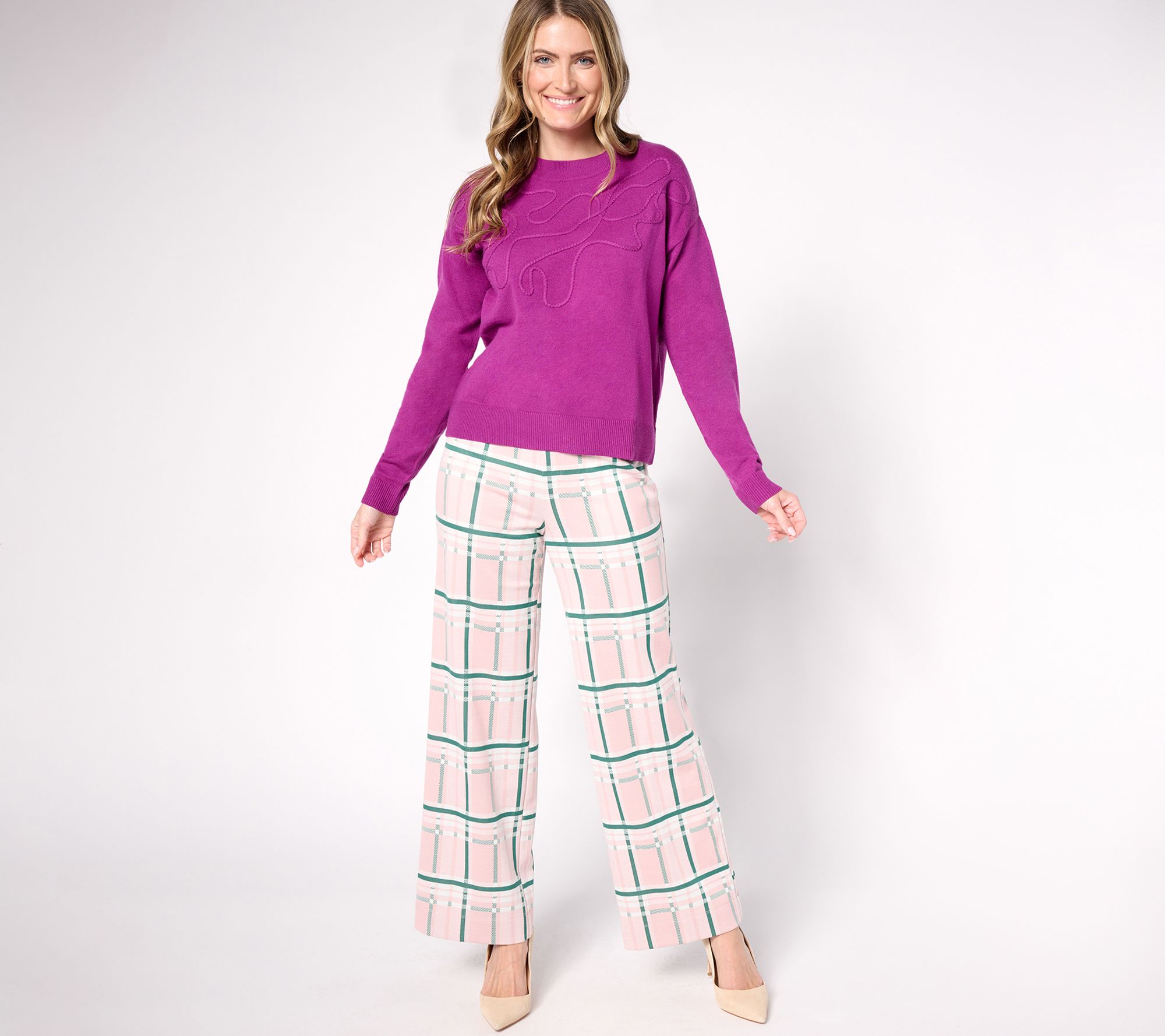 by Stacy London Soutache Crew Neck Sweater