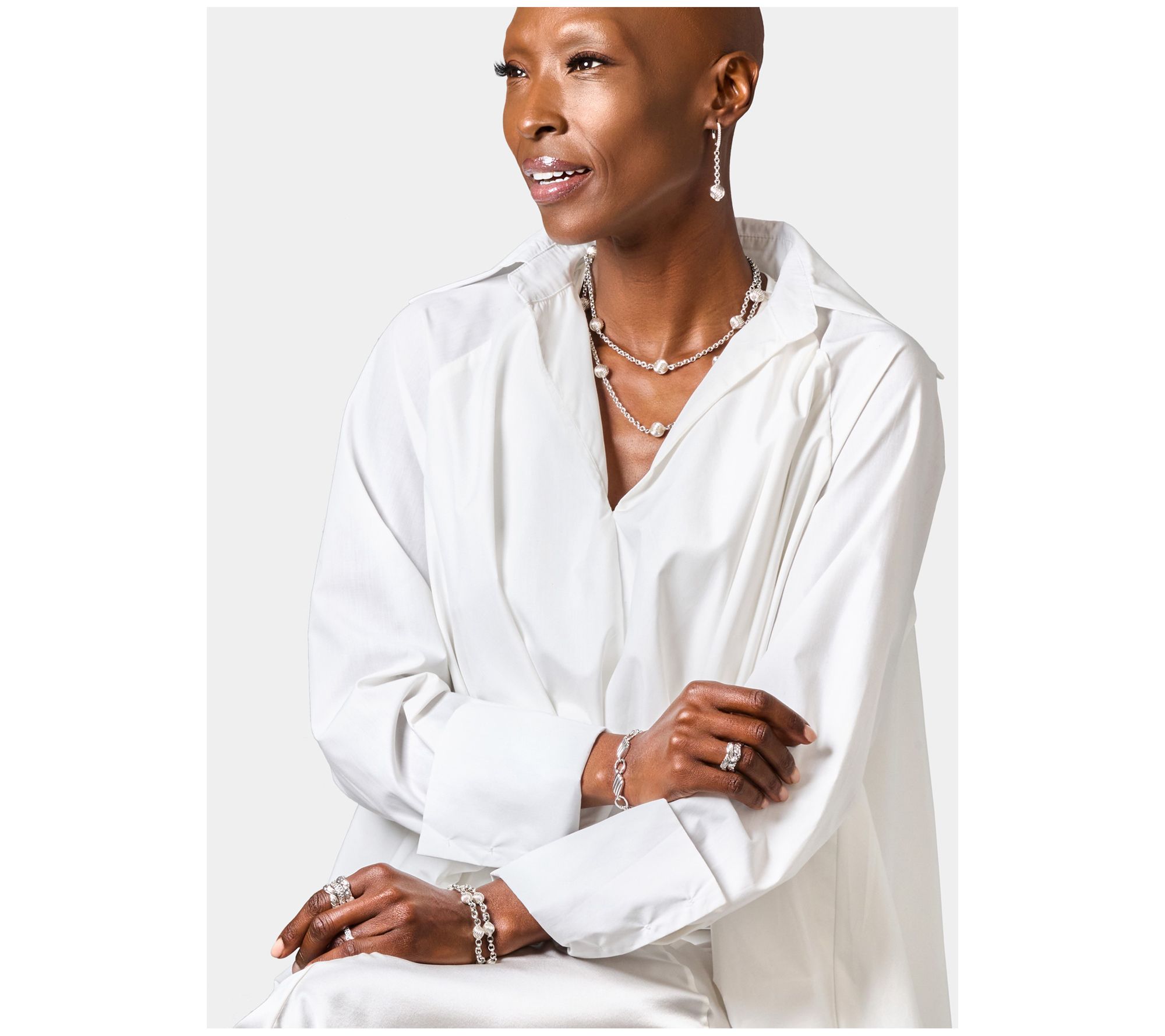 Christian James by Scott Grimes Sterling Silver Ripple Link Bracelet, 21.0g