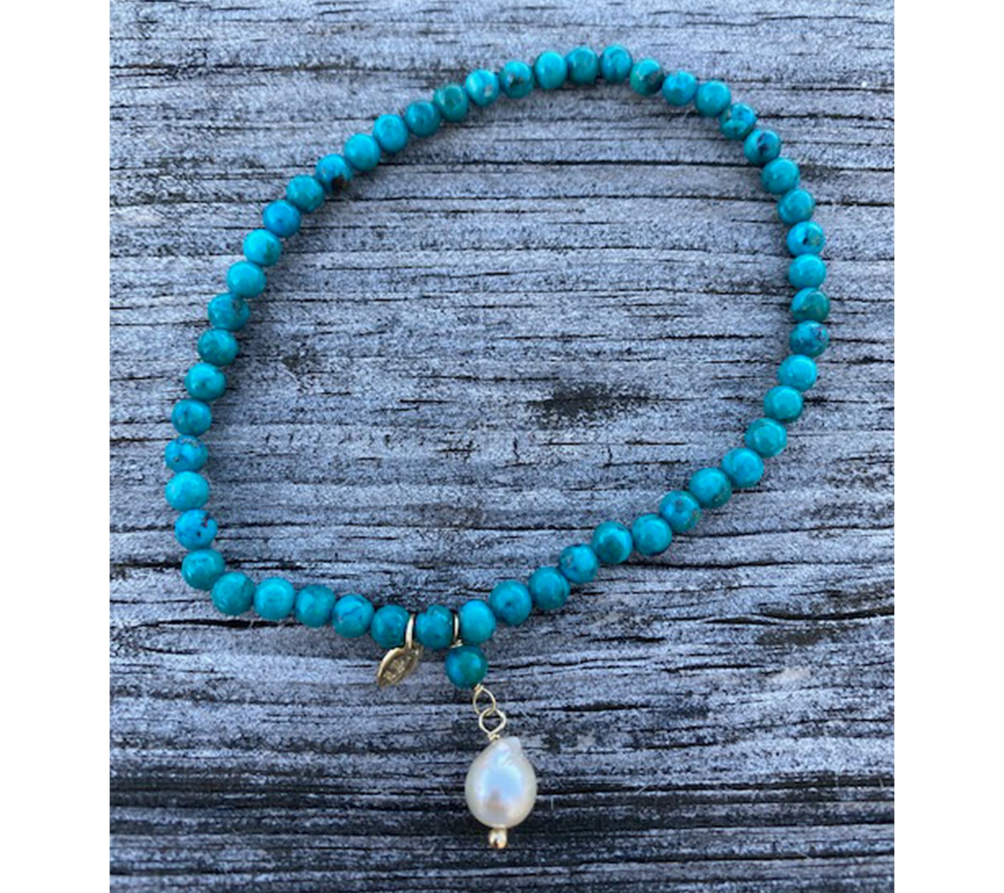 Alkeme 10K Gold Ocean Vibe Turquoise & Cultured Pearl Bracelet
