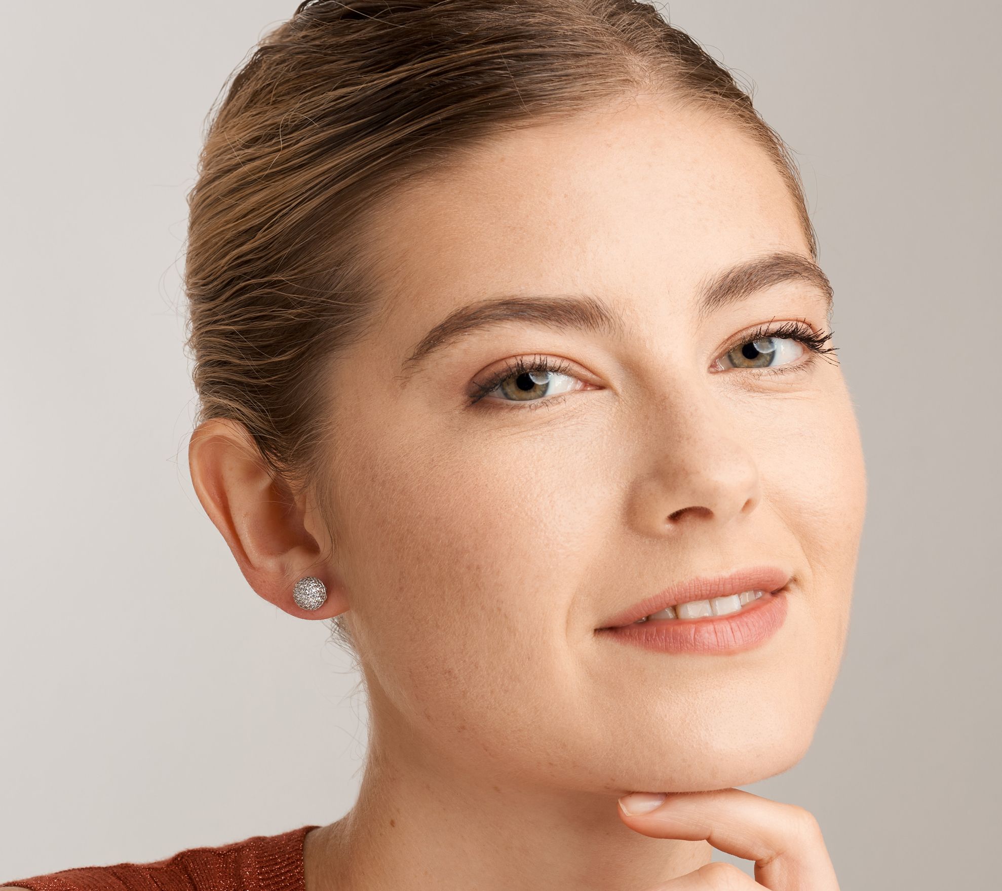 Diamonique 1.65 cttw Ball Stud Earrings, Sterling Silver