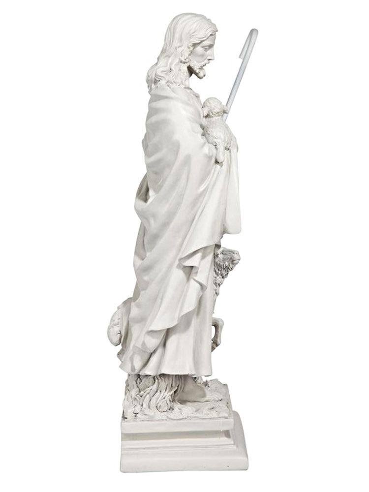 Design Toscano Jesus The Good Shepherd Garden Statue, Gray, Large