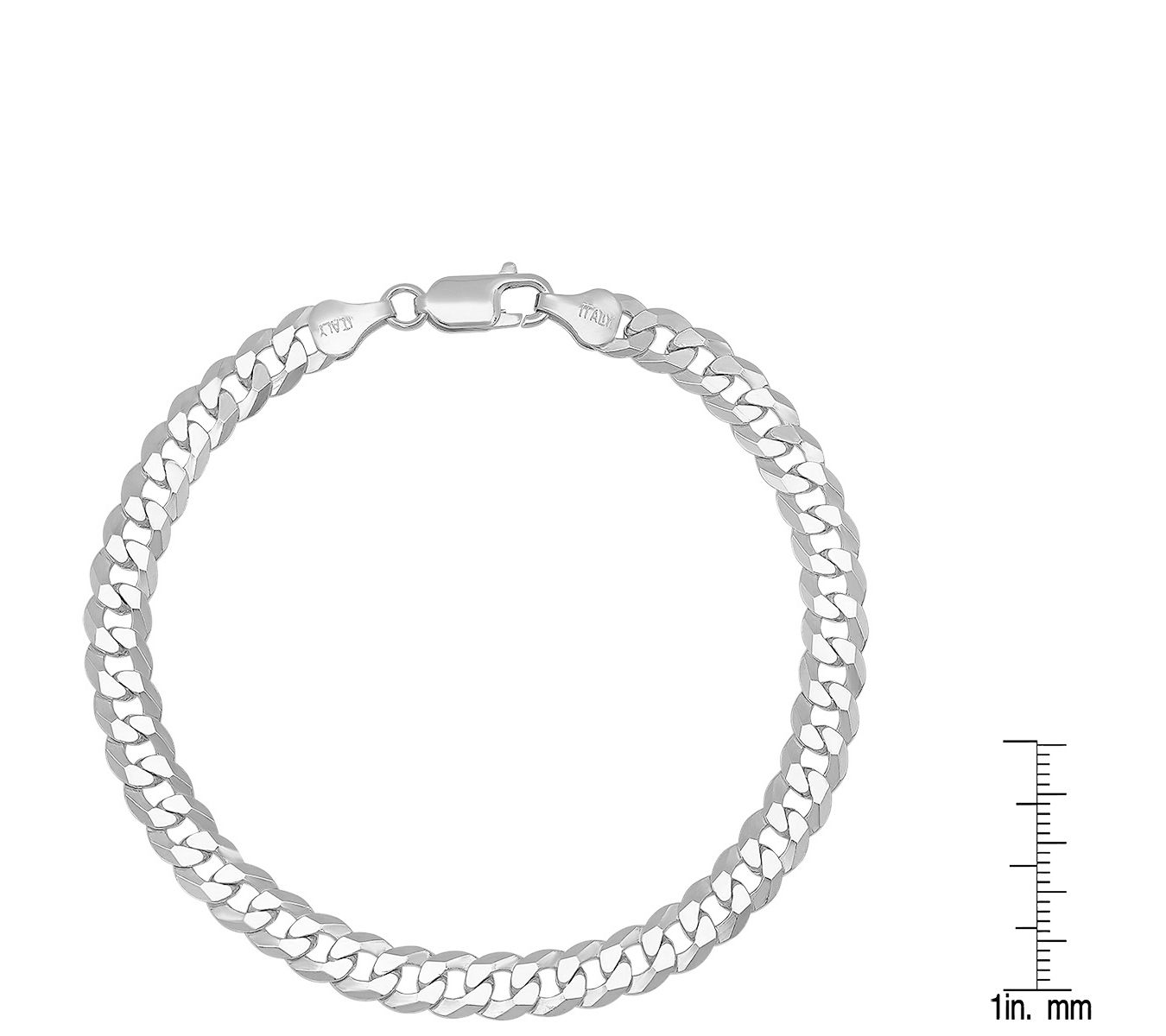 Silver Style Curb Link Bracelet, Sterling