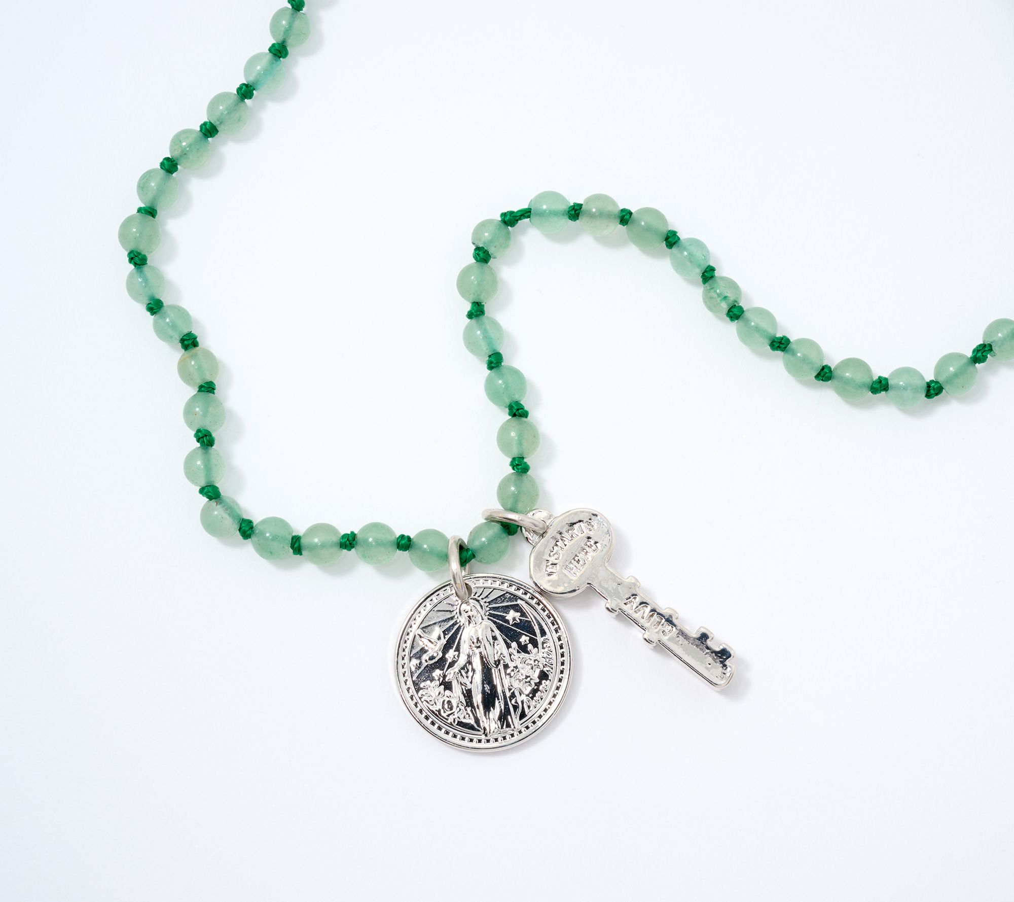 Divinely Guided by Theresa Caputo Quartz Hand-Knotted Charm Necklace