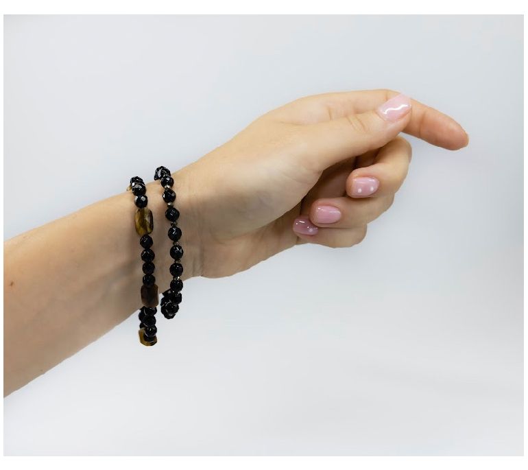 Alkeme STACK-EM Onyx & Tiger's Eye Stretch Bracelet