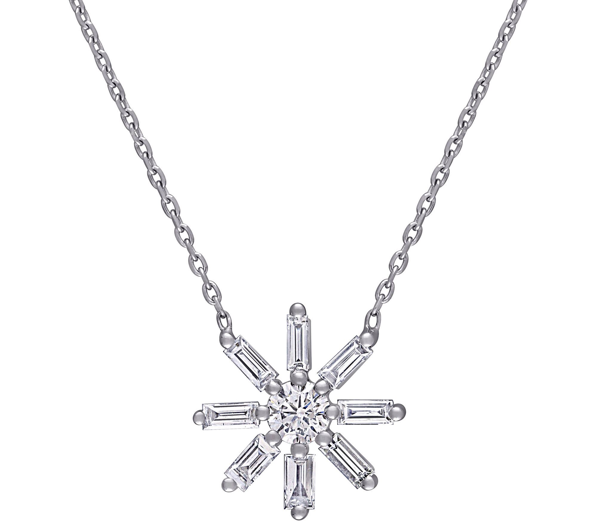 Affinity 5/8 cttw Diamond Flower Necklace, 14K