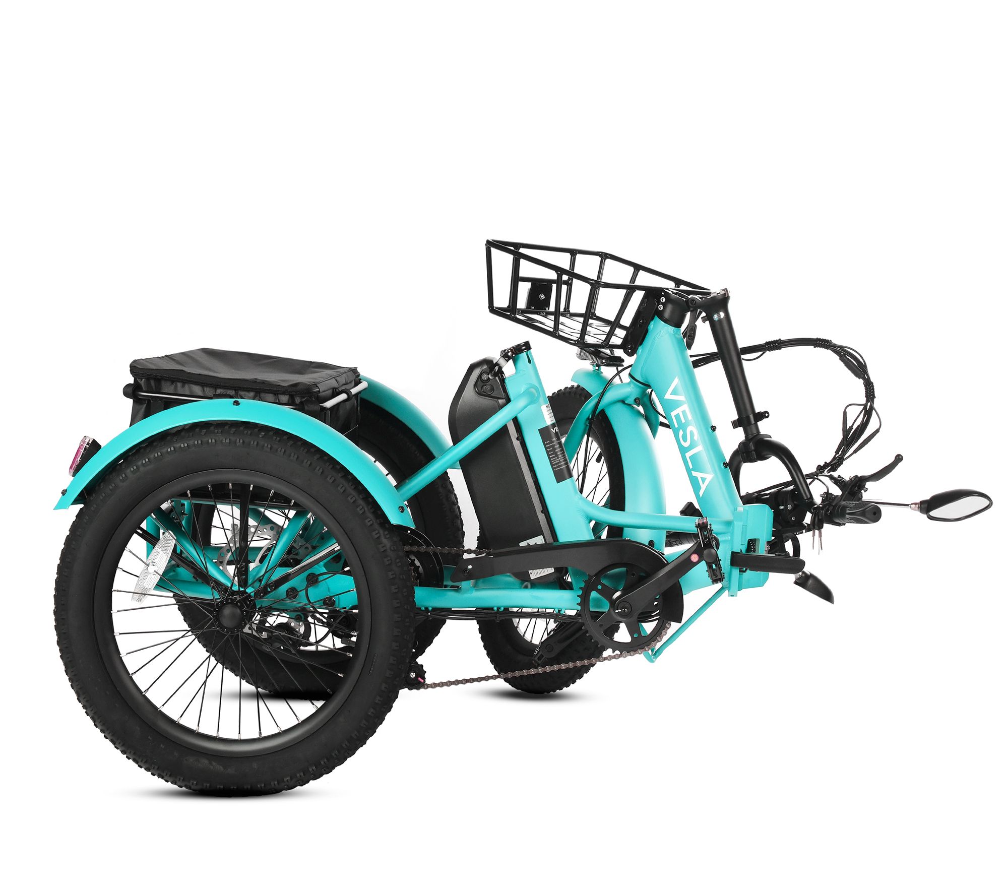 Vesla Folding Low-Step 750W E-Trike w/16MPH Speed & Accessories