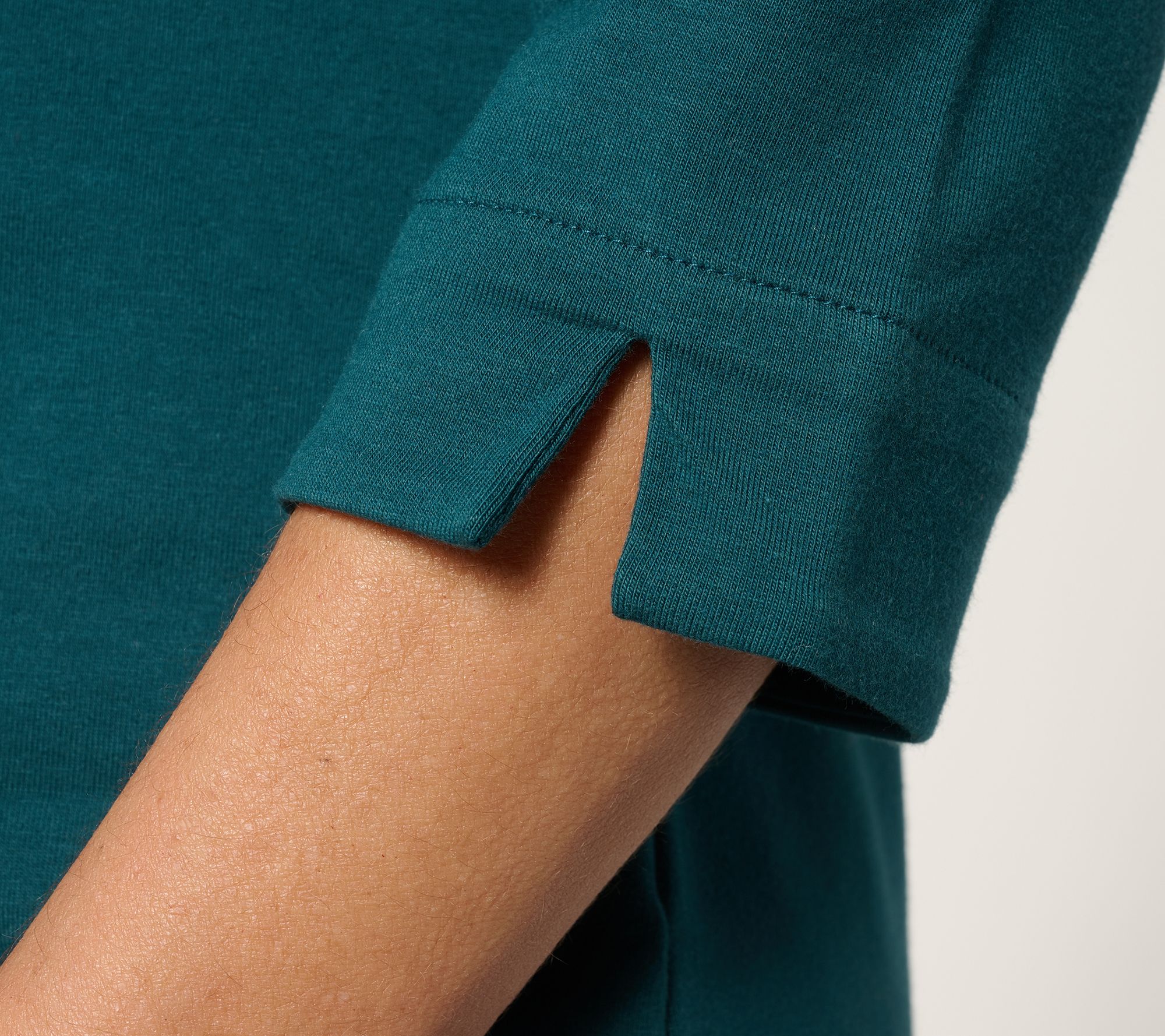 Denim & Co. Essentials Perfect Jersey Round-Neck 3/4-Sleeve Top