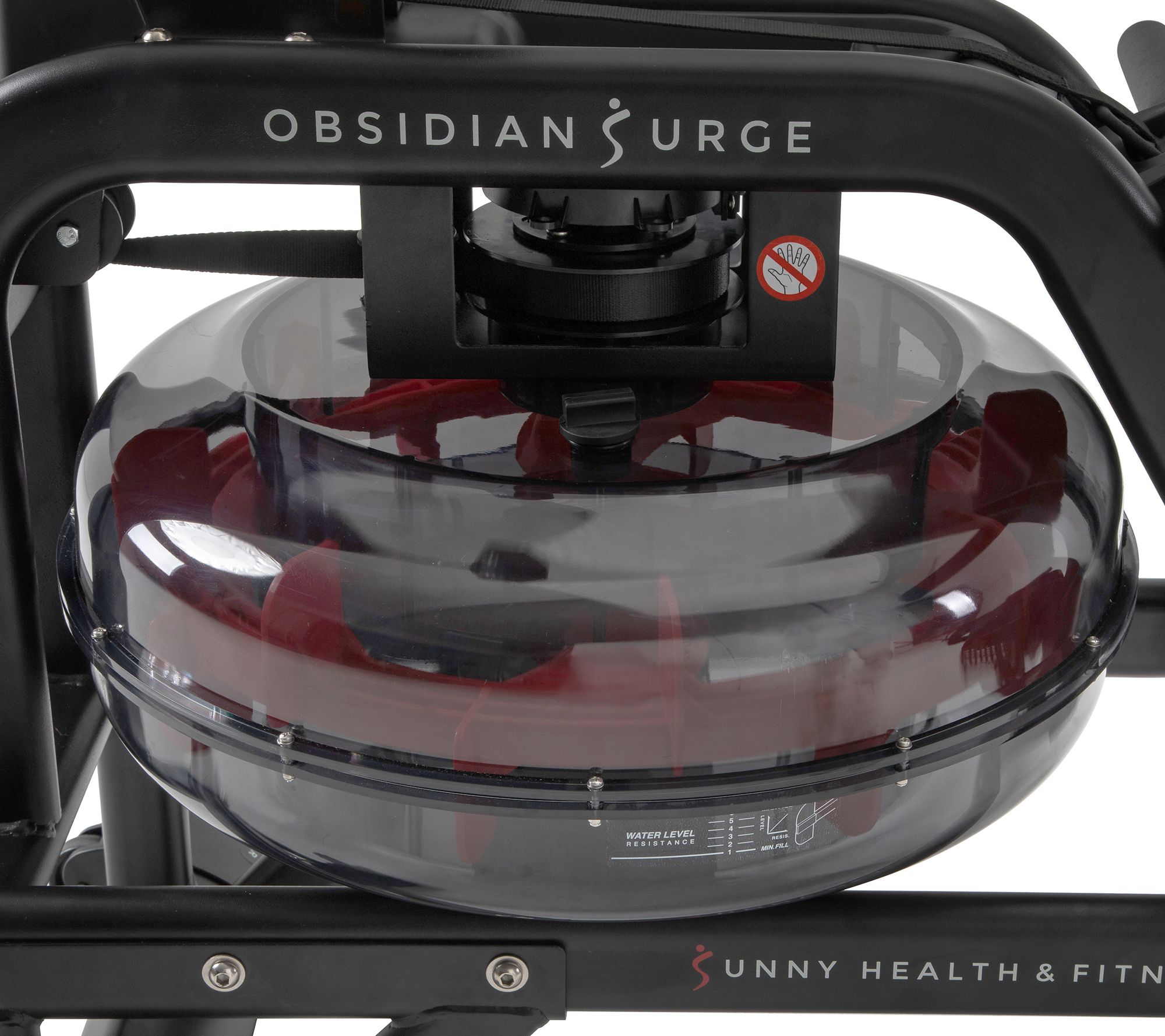 Sunny Health & Fitness Obsidian Surge Water Rower