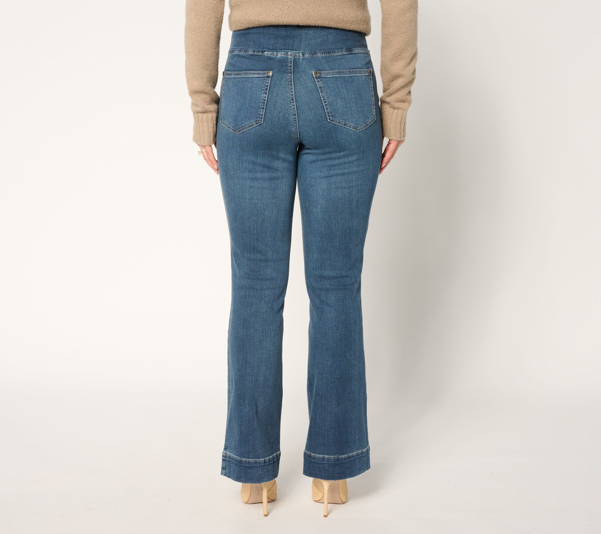Belle by Kim Gravel Petite TripleLuxe Denim Boot Cut Jean