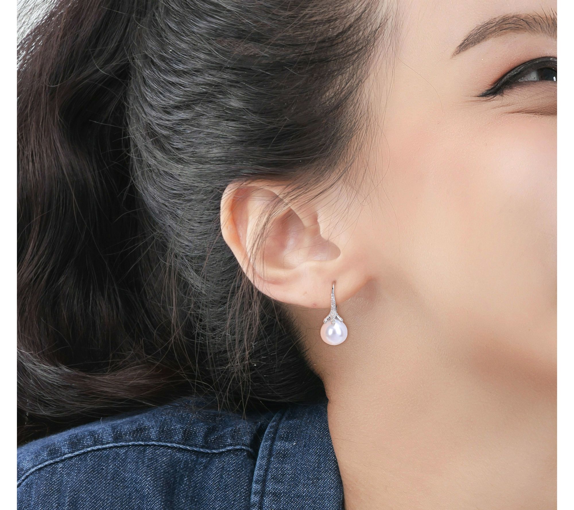 Bellini South Sea Cultured Pearl & Diamond Earrings,14K