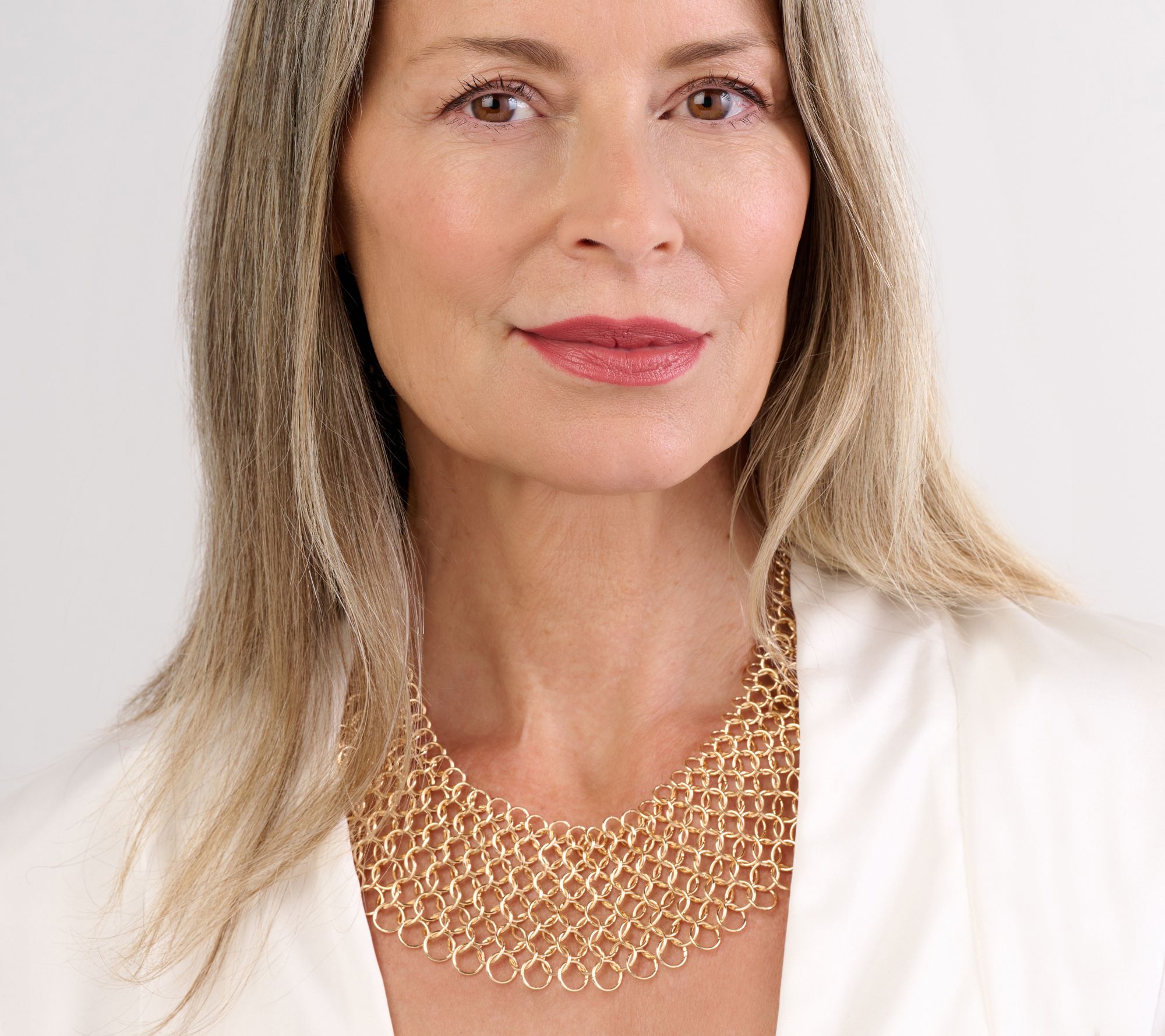 Susan Graver Metal Mesh Statement Necklace