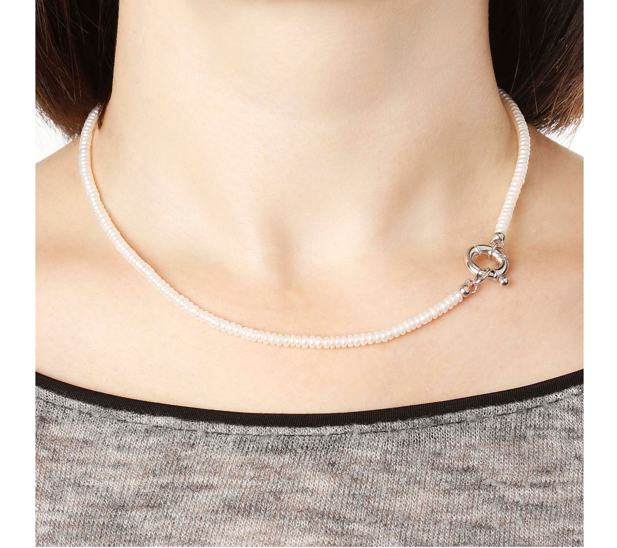 Honora Cultured Pearl Necklace, Sterling Silver