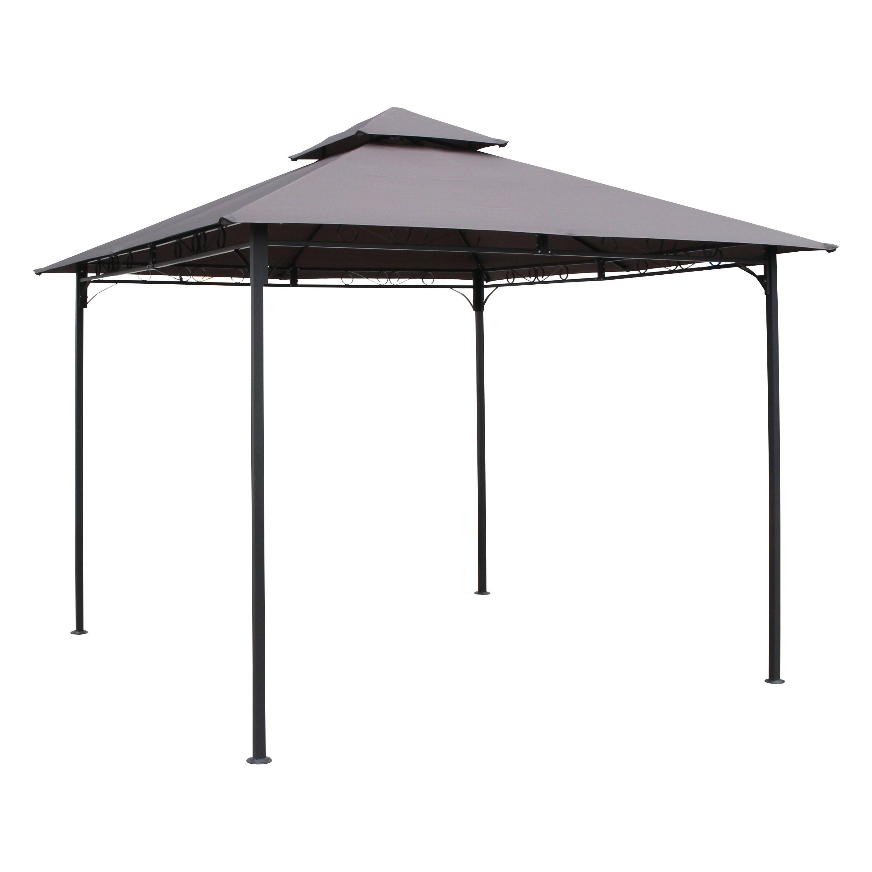 International Caravan St. Kitts 10-Foot Vented Gazebo - Grey