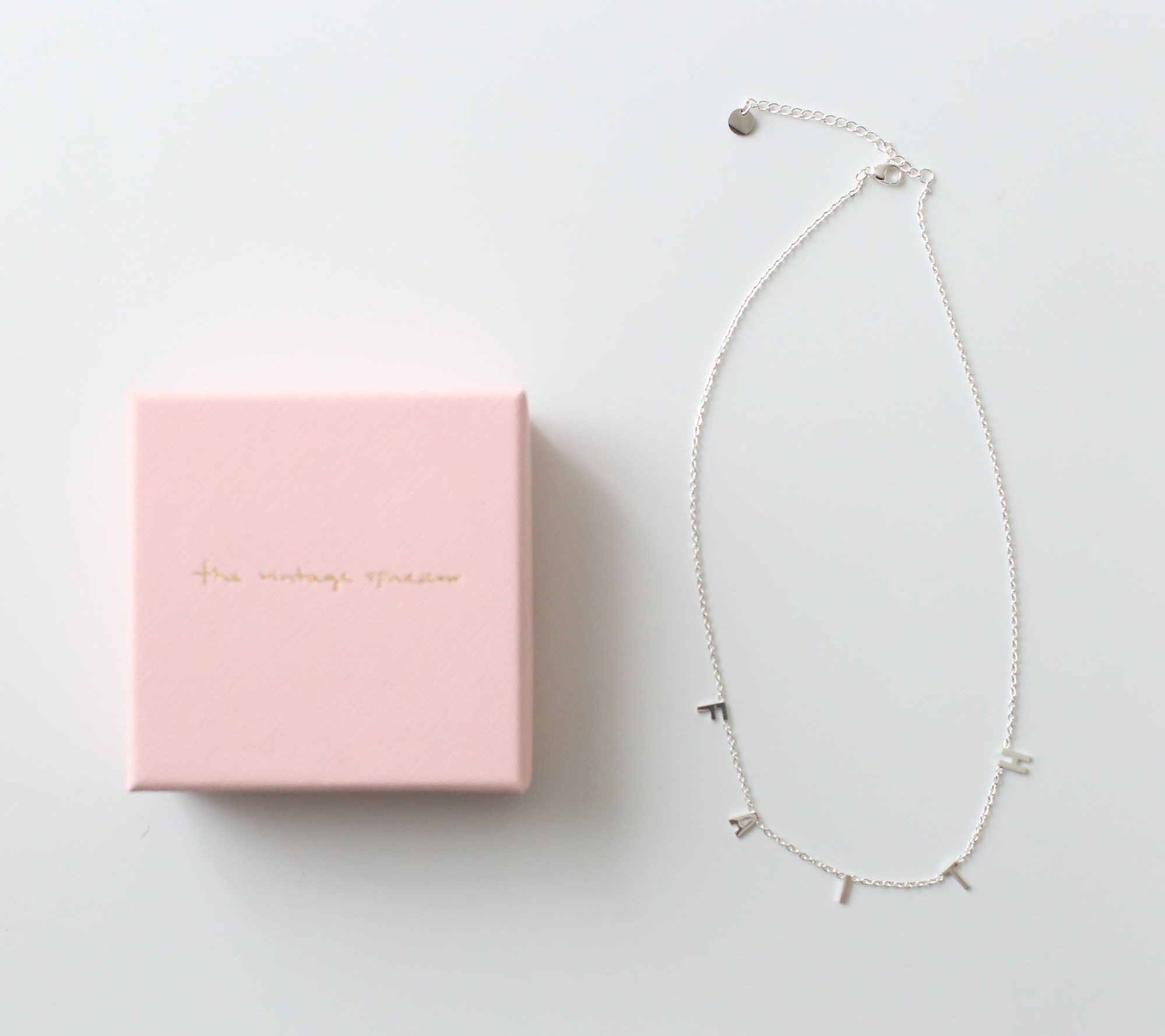 The Vintage Sparrow Boxed Inspirational Message Necklace