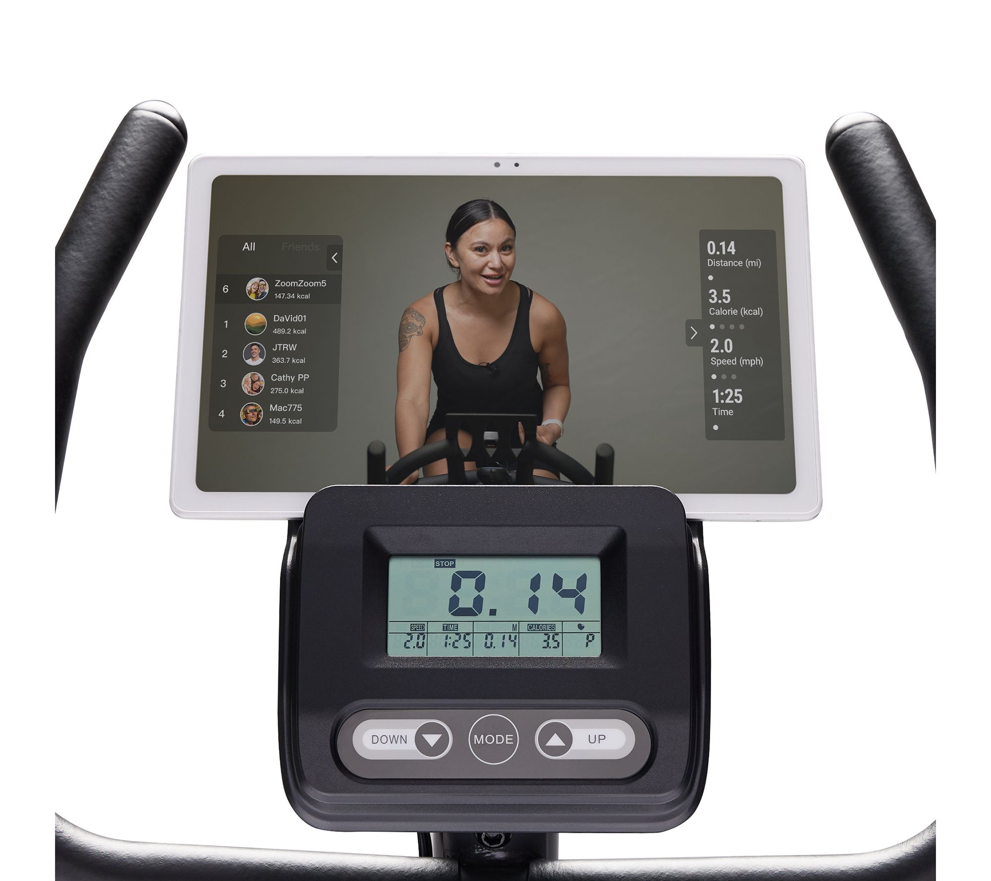 Sunny Magnetic Upright Bike w/ Workout Band