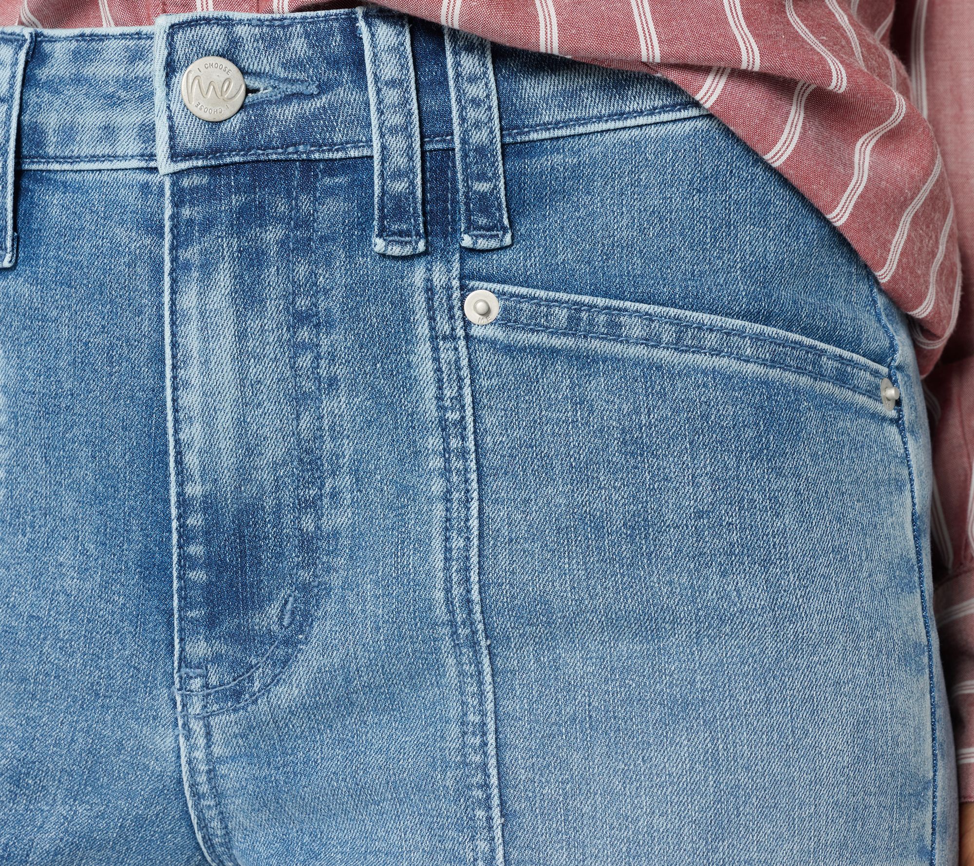 Me by Jennie Garth Petite Repreve Wide Leg Jeans- Indigo