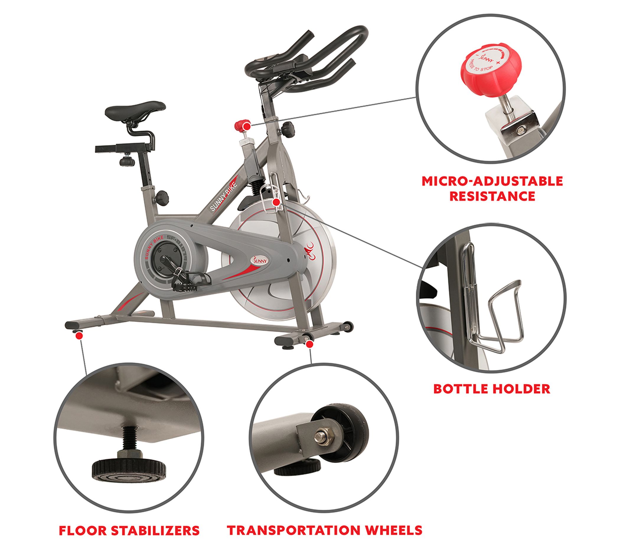 Sunny Health & Fitness Synergy Indoor Cycling B ike