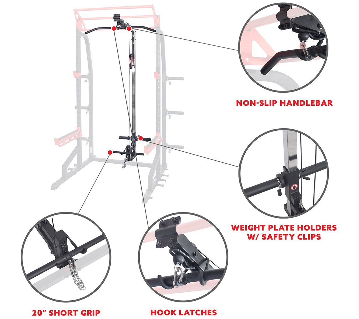 Sunny Health & Fitness Lat Pull Down Attachment