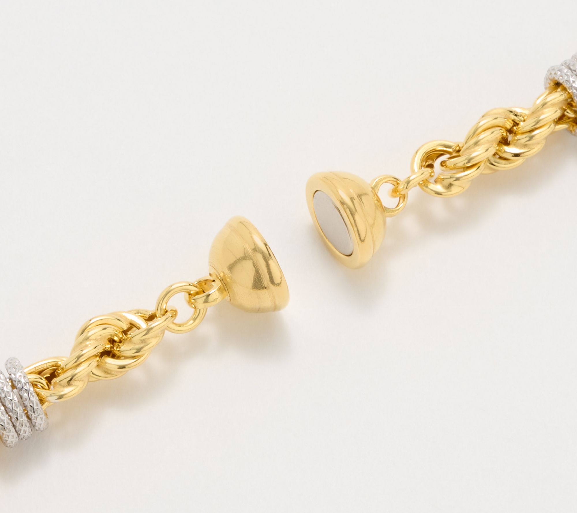 David Markstein Sterling Silver Magnetic Diamond Cut Bracelet