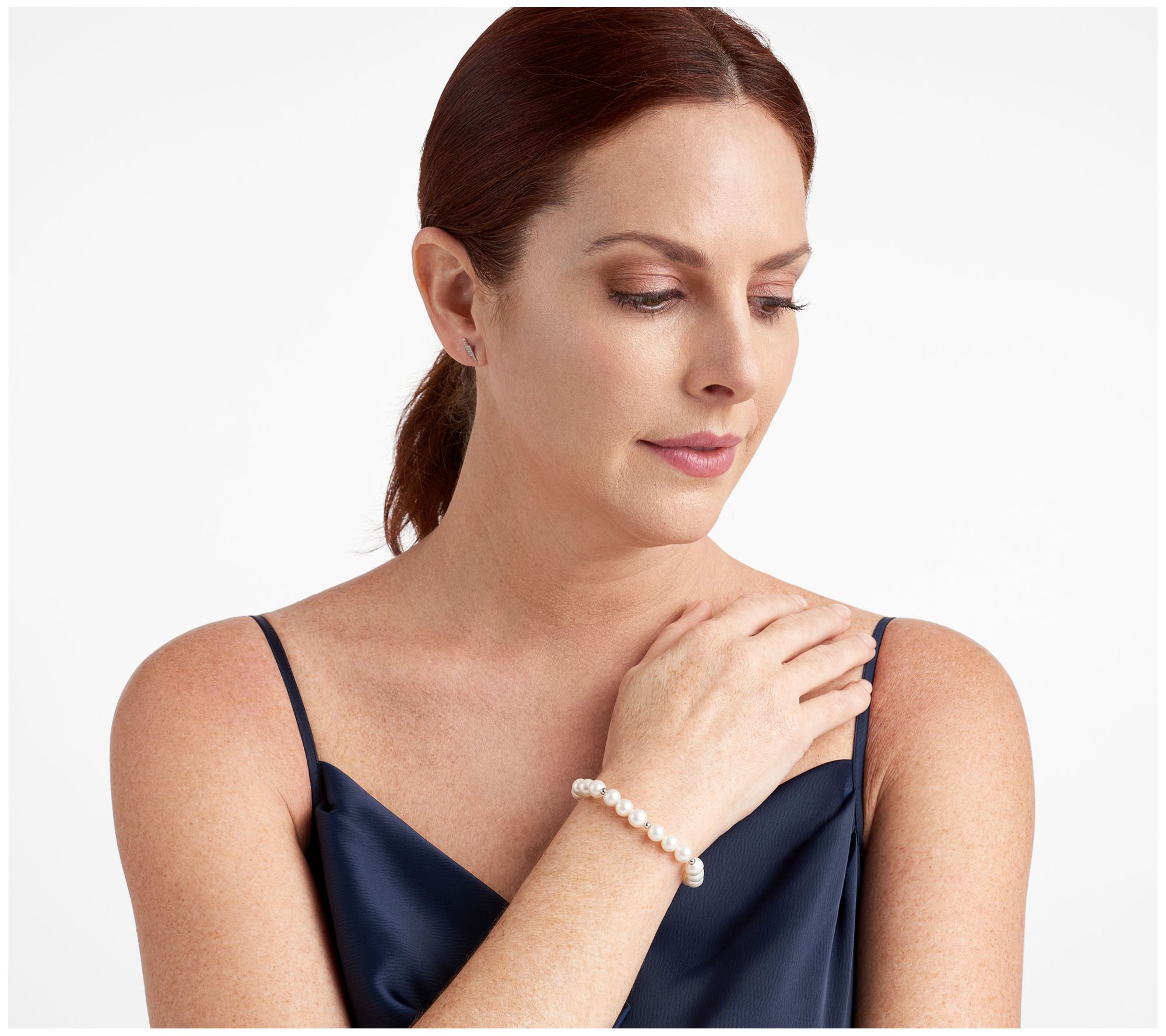 Affinity Cultured Pearl Bracelet, Sterling Silver