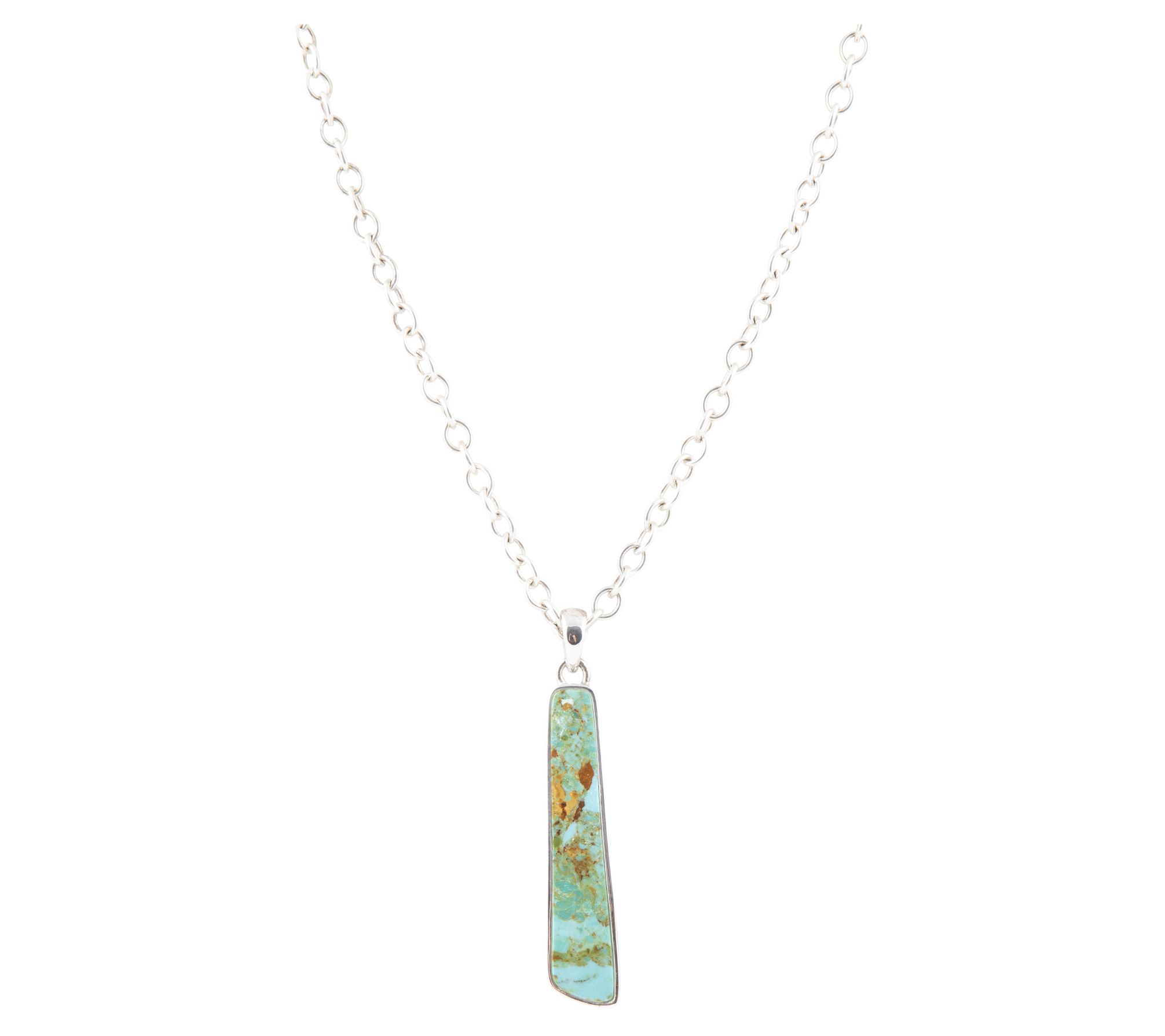 Barse Artisan Crafted Composite Turquoise Sterling Necklace