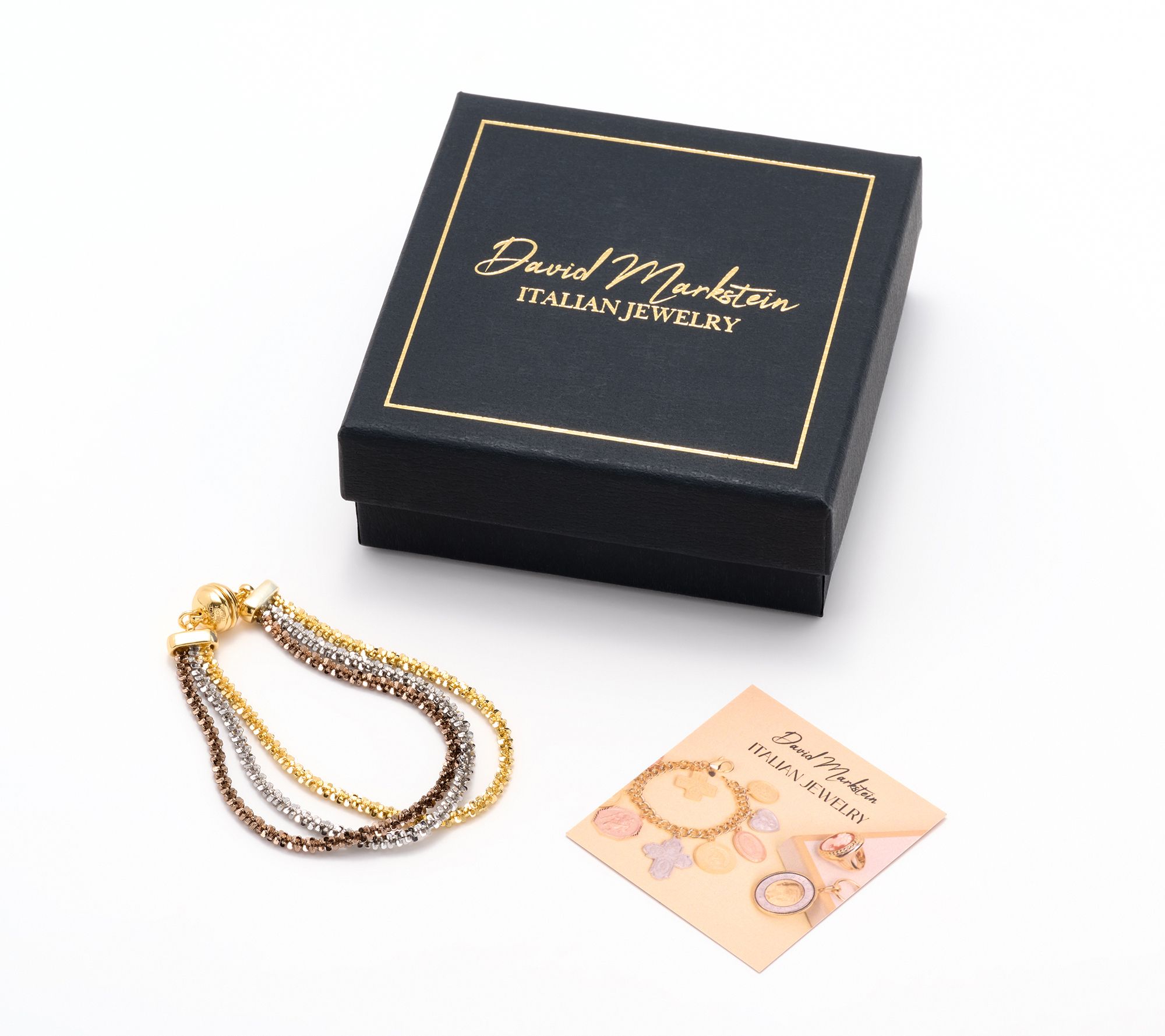 David Markstein Bronze Sparkling Margherita 3 Strand Bracelet