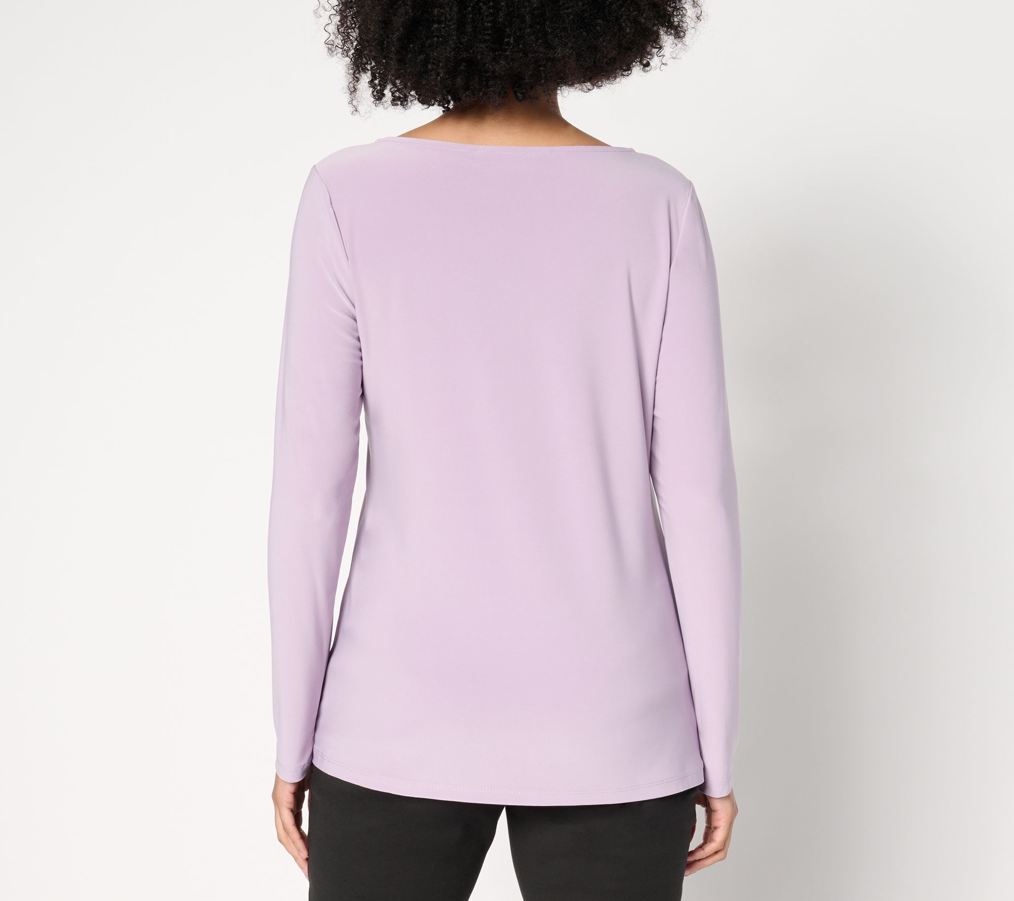 Dennis Basso Italia Knit Top with Voop Neckline