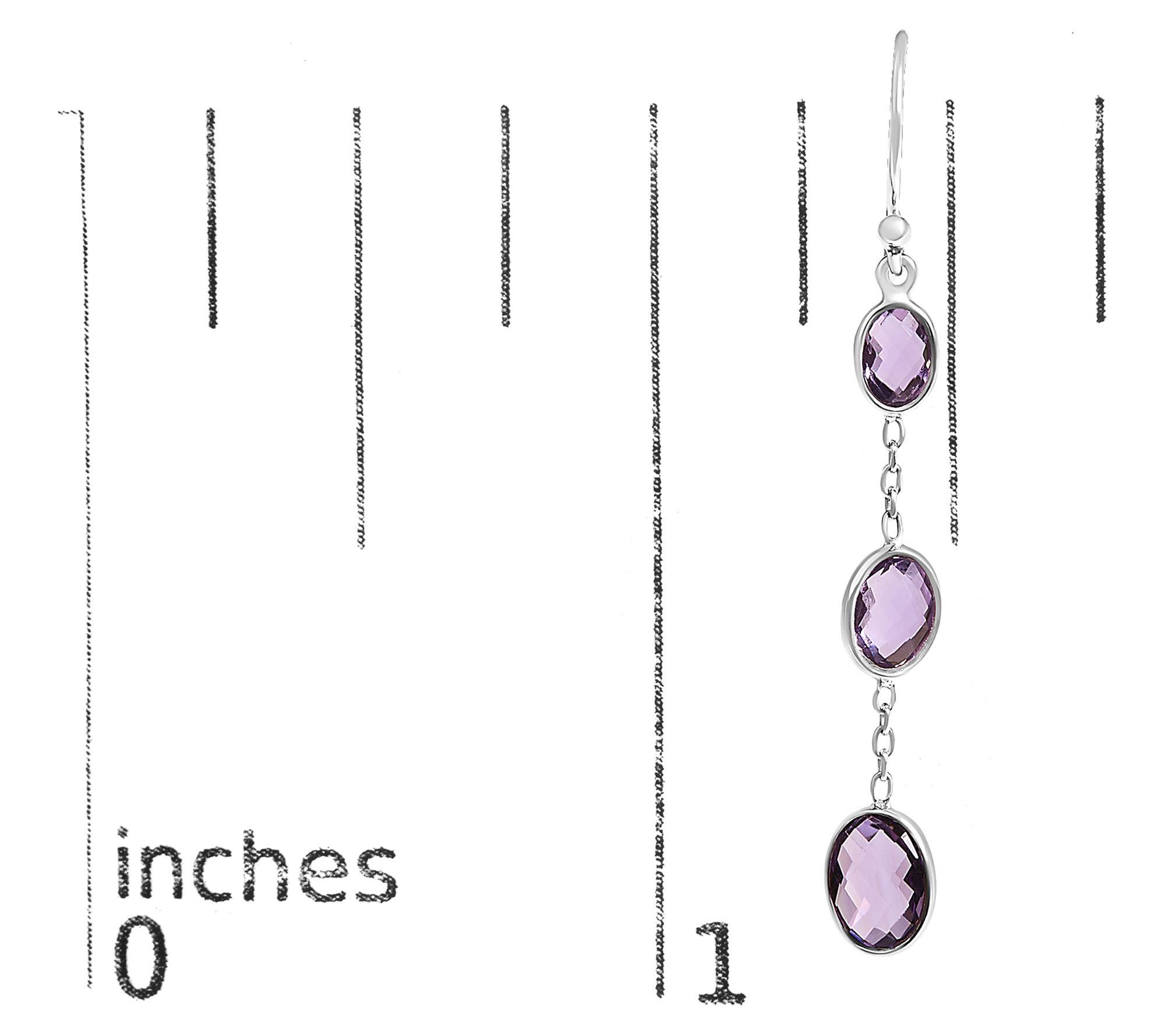 Haus of Brilliance Amethyst Dangle Earrings, Sterling Silver